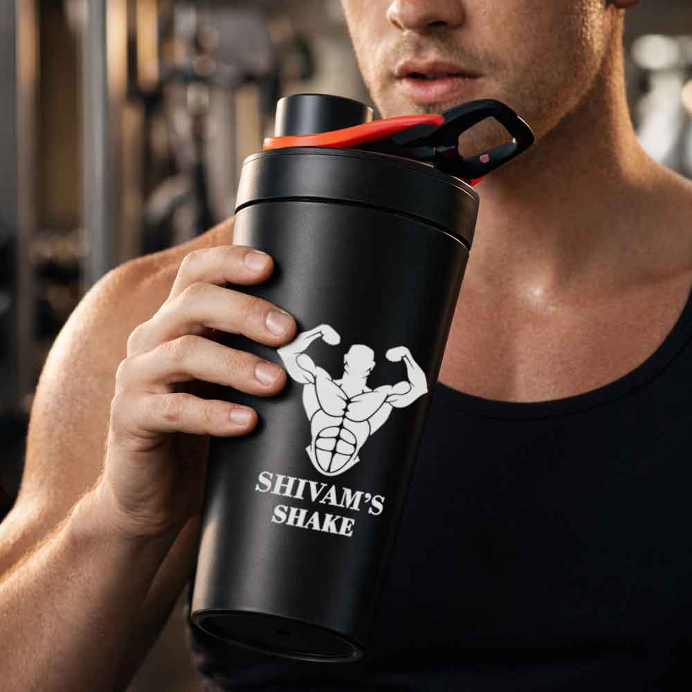 Personalized Protein Shaker for Gym Workout Custom Shake Mixer with Whisk Ball