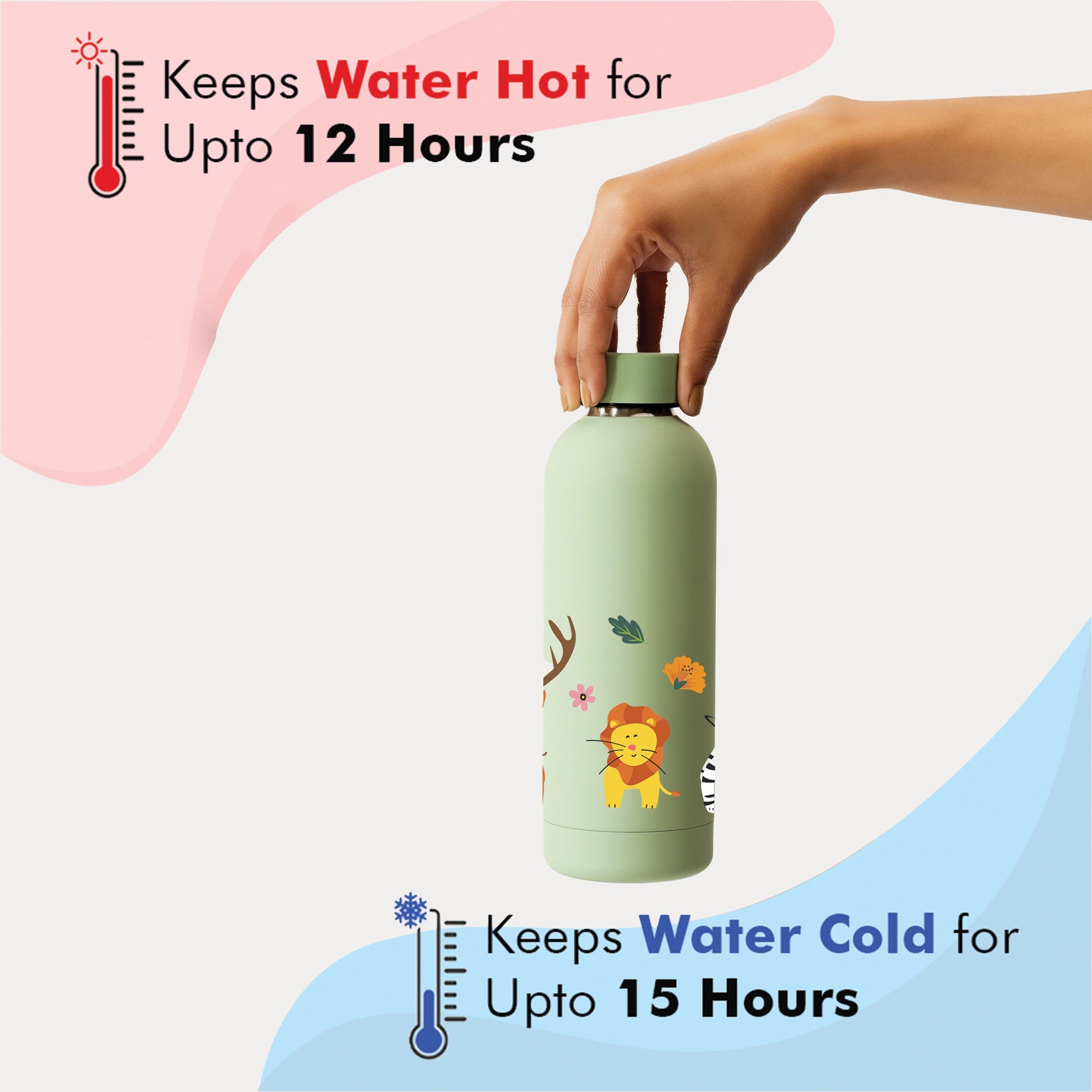 Kookumber - Personalised Water Bottle - Zoo Kingdom