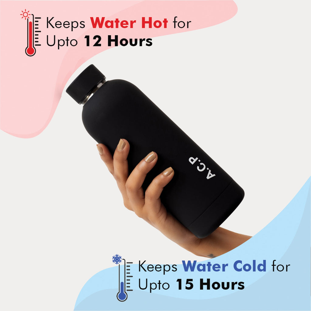 Kookumber - Personalised Water Bottle - Black