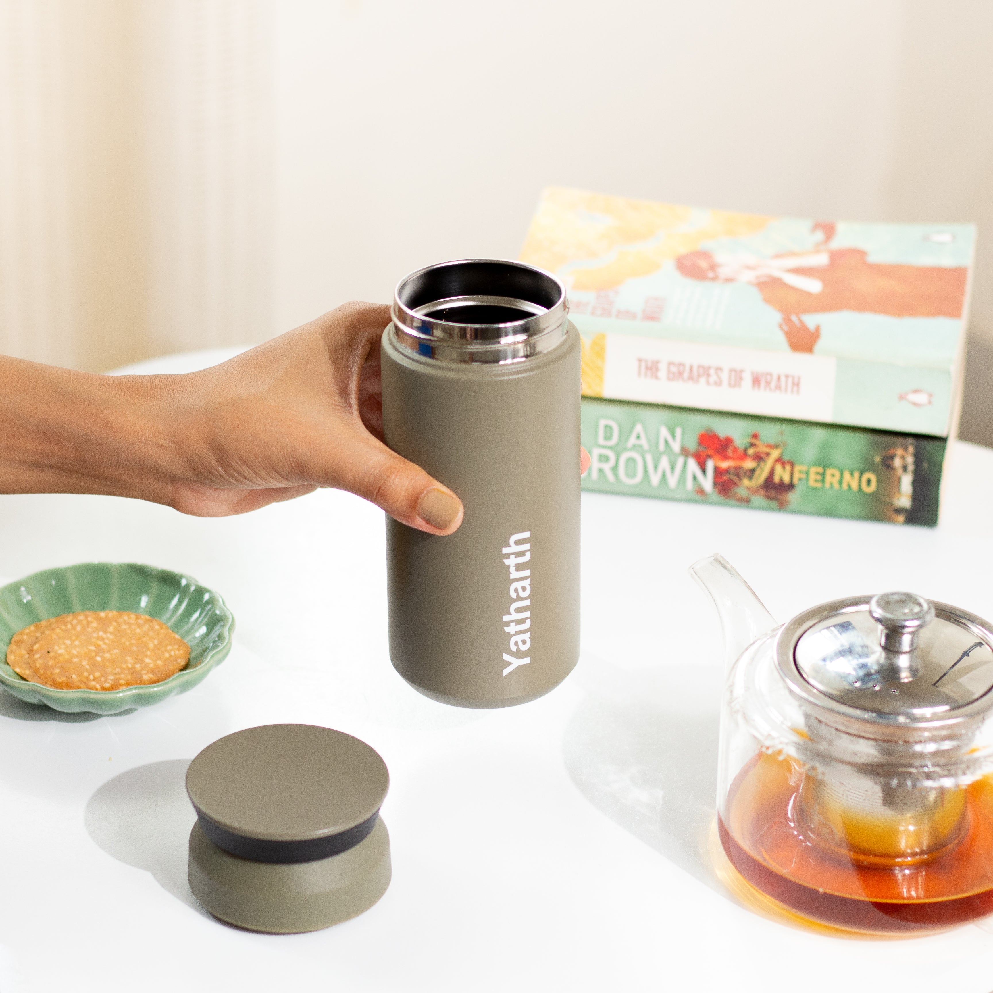 Personalised Insulated Coffee Tumbler- Olive