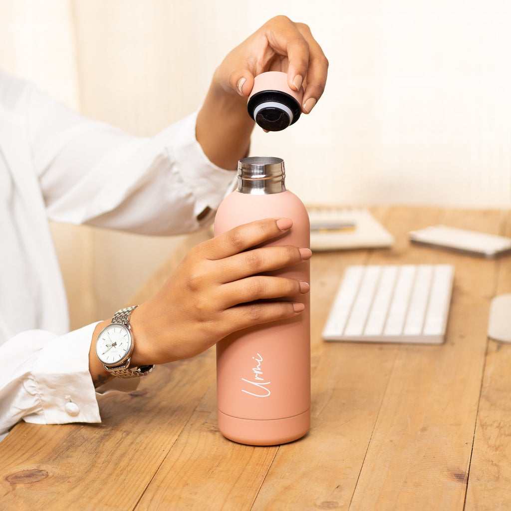 Kookumber - Personalised Water Bottle - Warm Peach