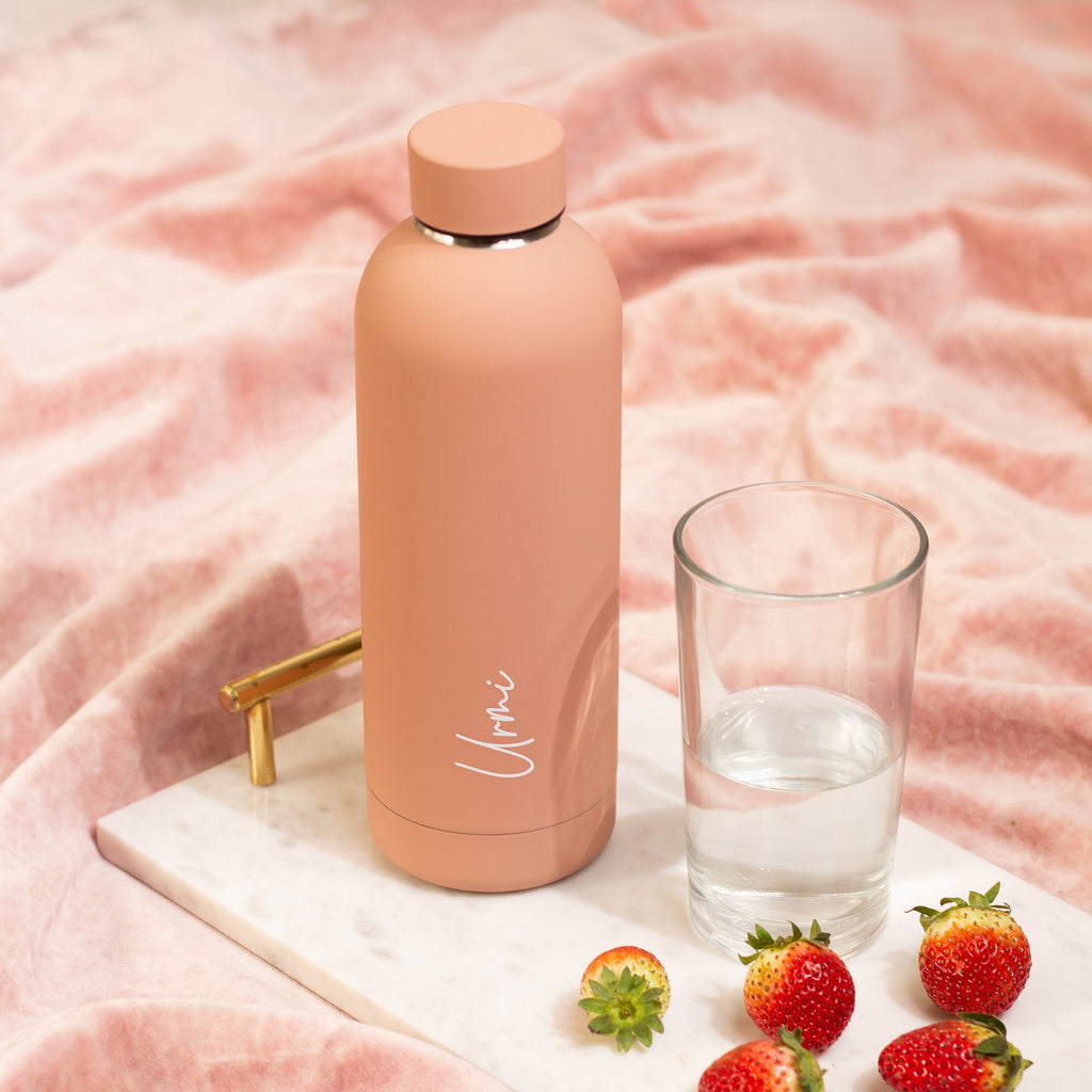 Kookumber - Personalised Water Bottle - Warm Peach