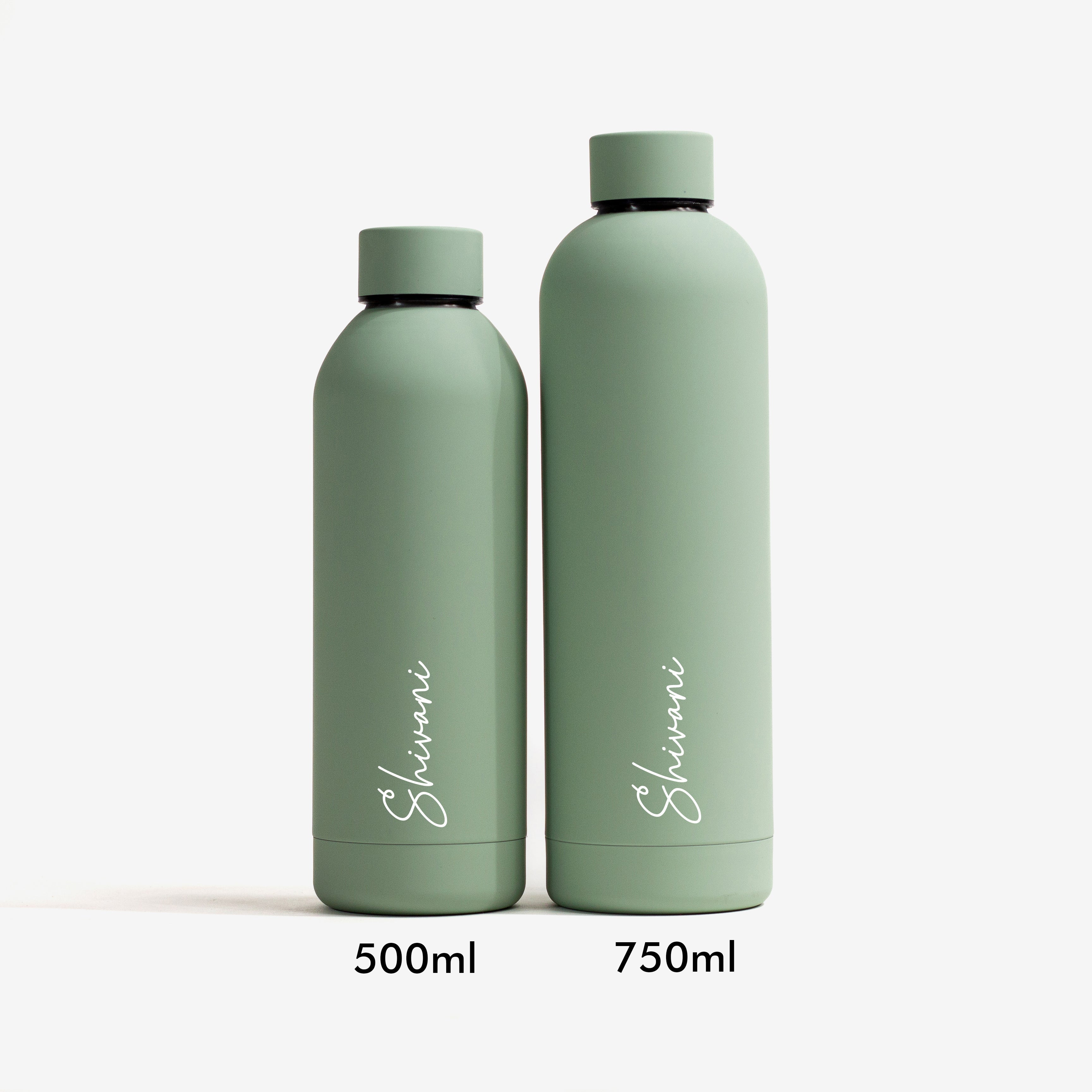 Kookumber - Personalised Water Bottle - Sage Green
