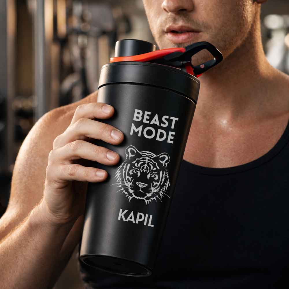 Personalized Protein Gym Shaker for Workout Custom Shake Mixer with Whisk Ball
