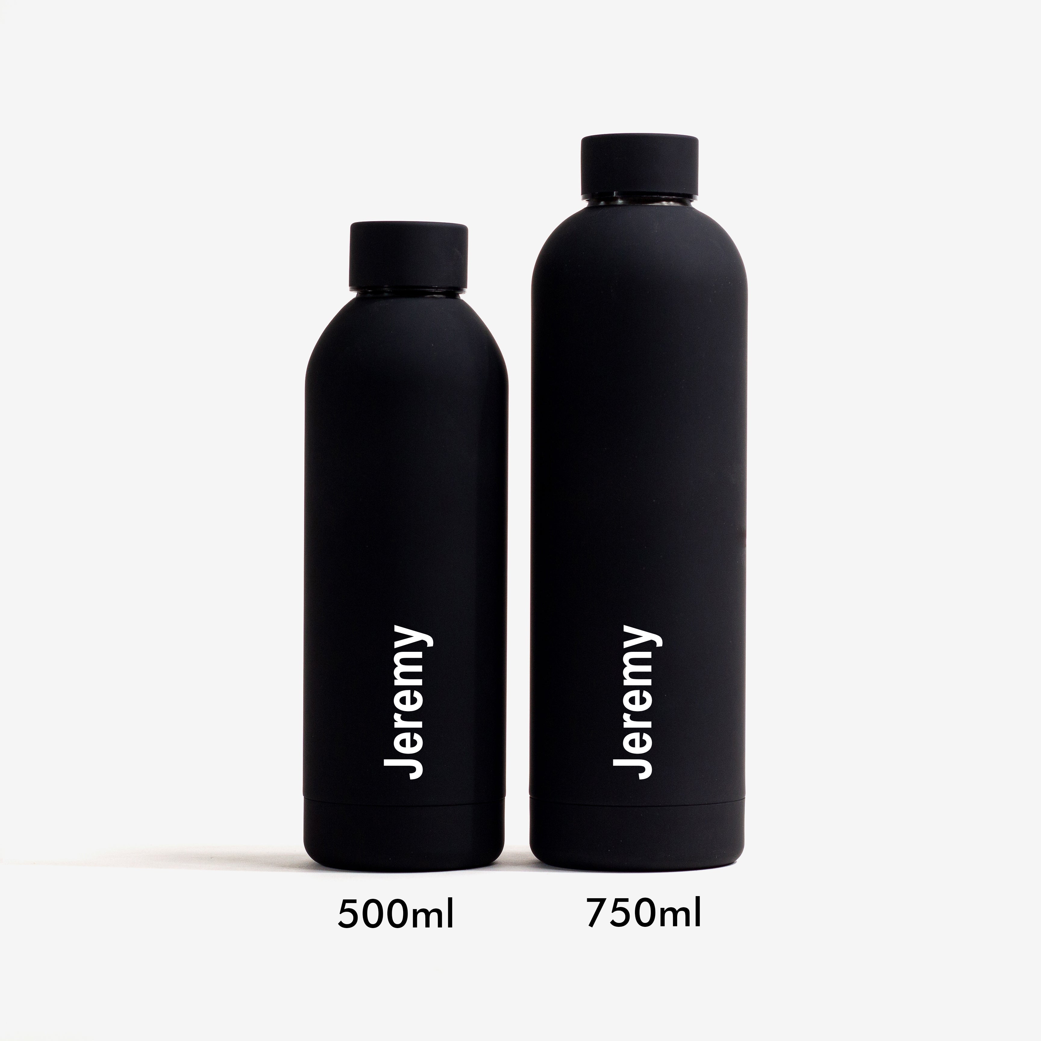 Kookumber - Personalised Water Bottle - Black