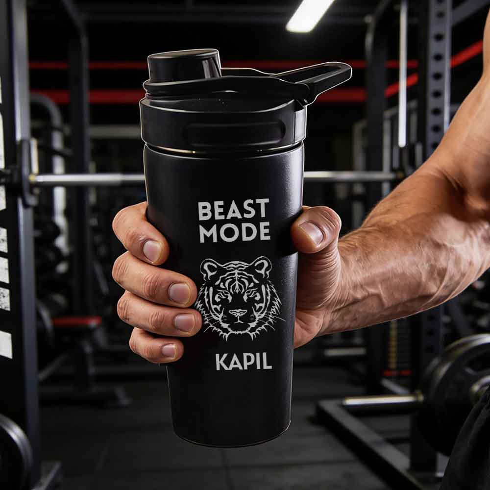 Personalized Protein Gym Shaker for Workout Custom Shake Mixer with Whisk Ball