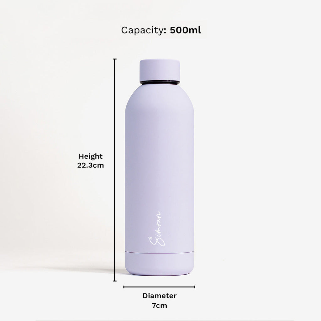 Kookumber - Personalised Water Bottle - Lilac