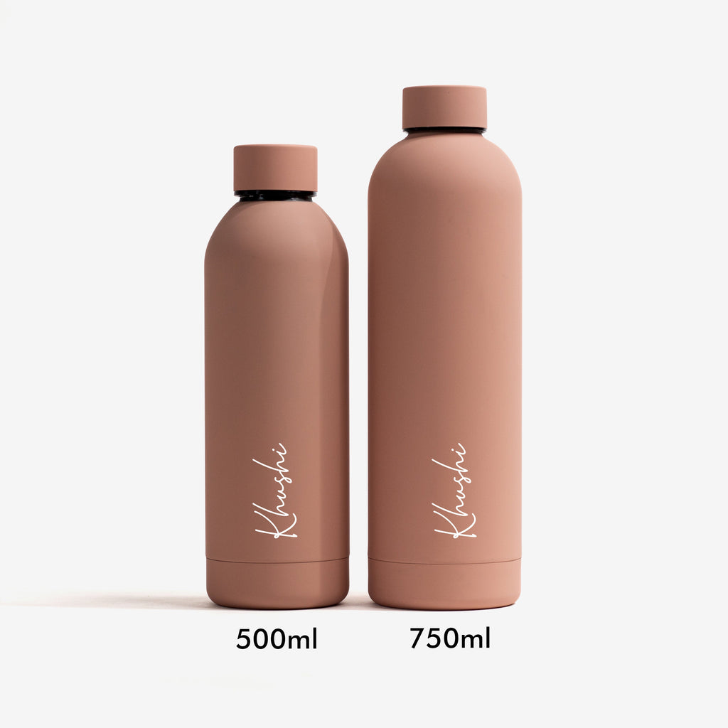 Kookumber - Personalised Water Bottle - Warm Peach