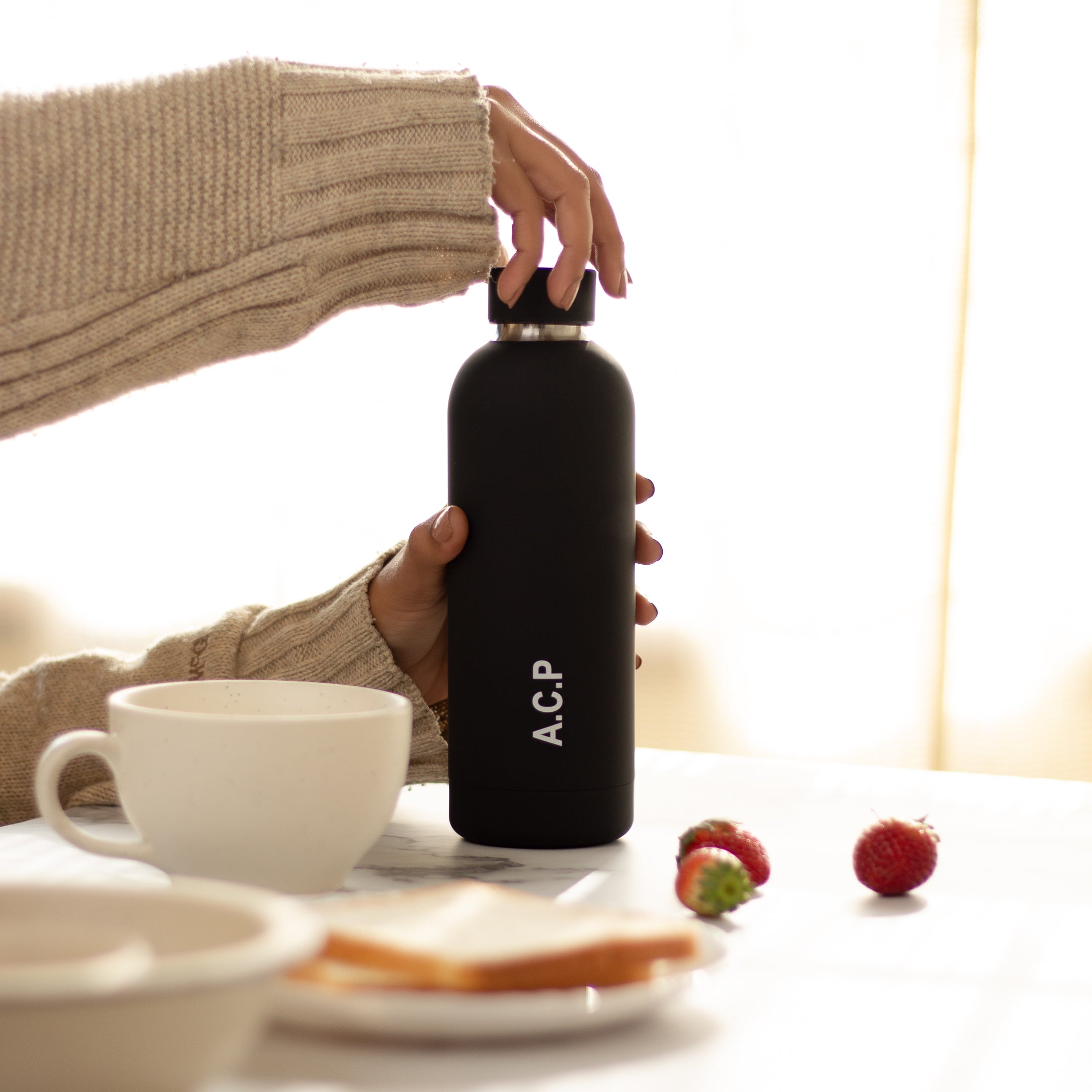 Kookumber - Personalised Water Bottle - Black