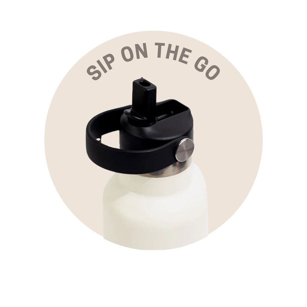Kookumber Plus- Personalised Sipper Water Bottle - Off White