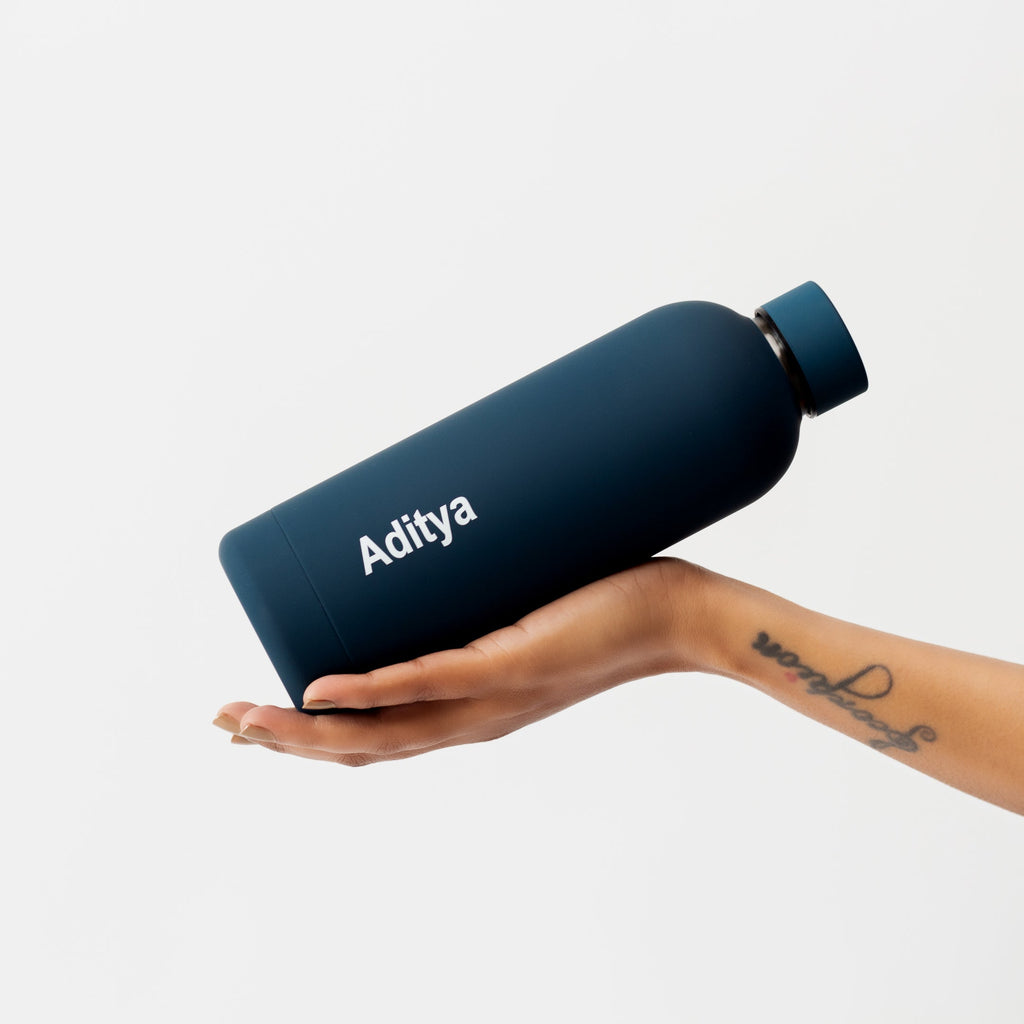 Kookumber - Personalised Water Bottle - Space Blue