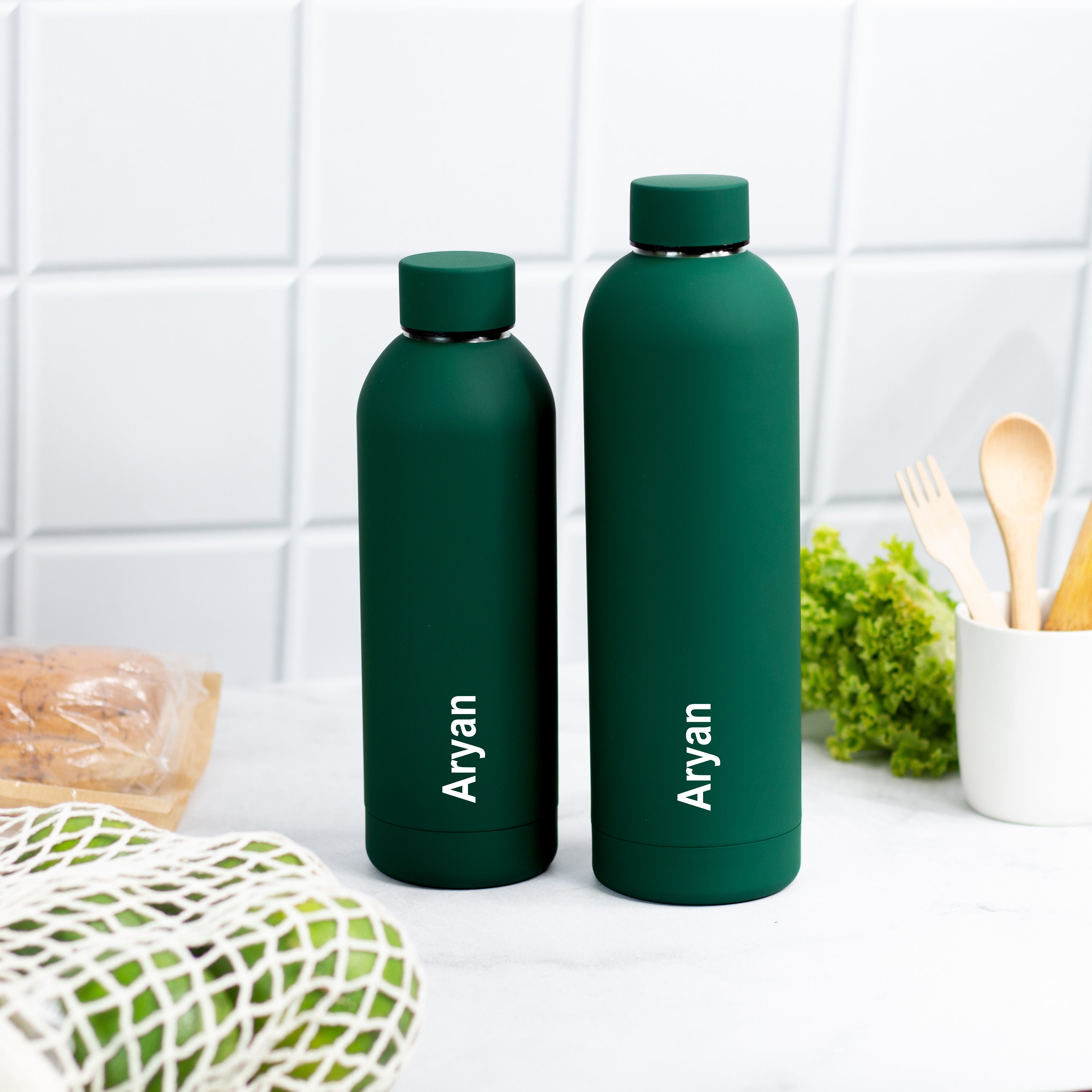 Personalised Water Bottle - Fern Green