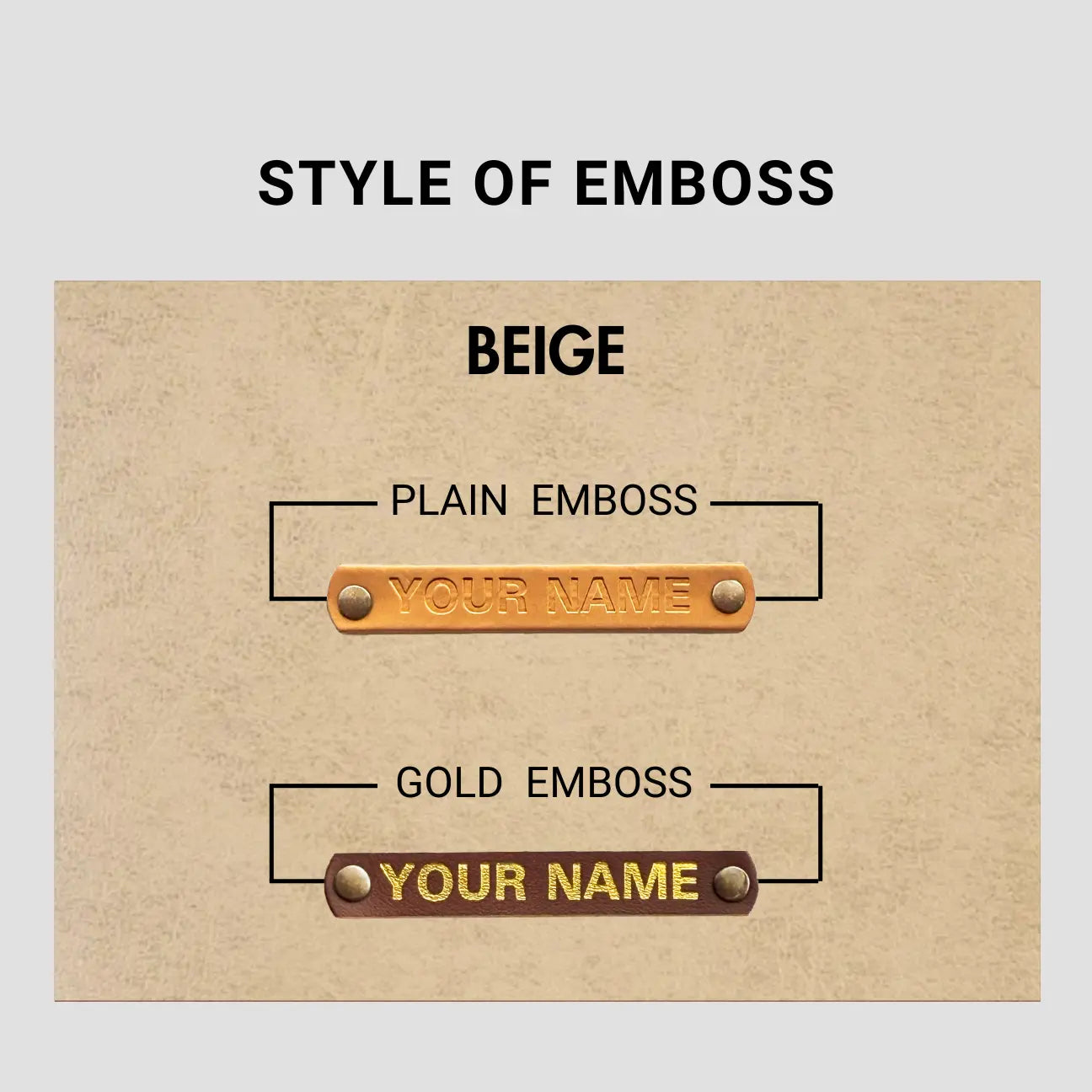 PERSONALISED MINI TRAVEL WALLET - BEIGE