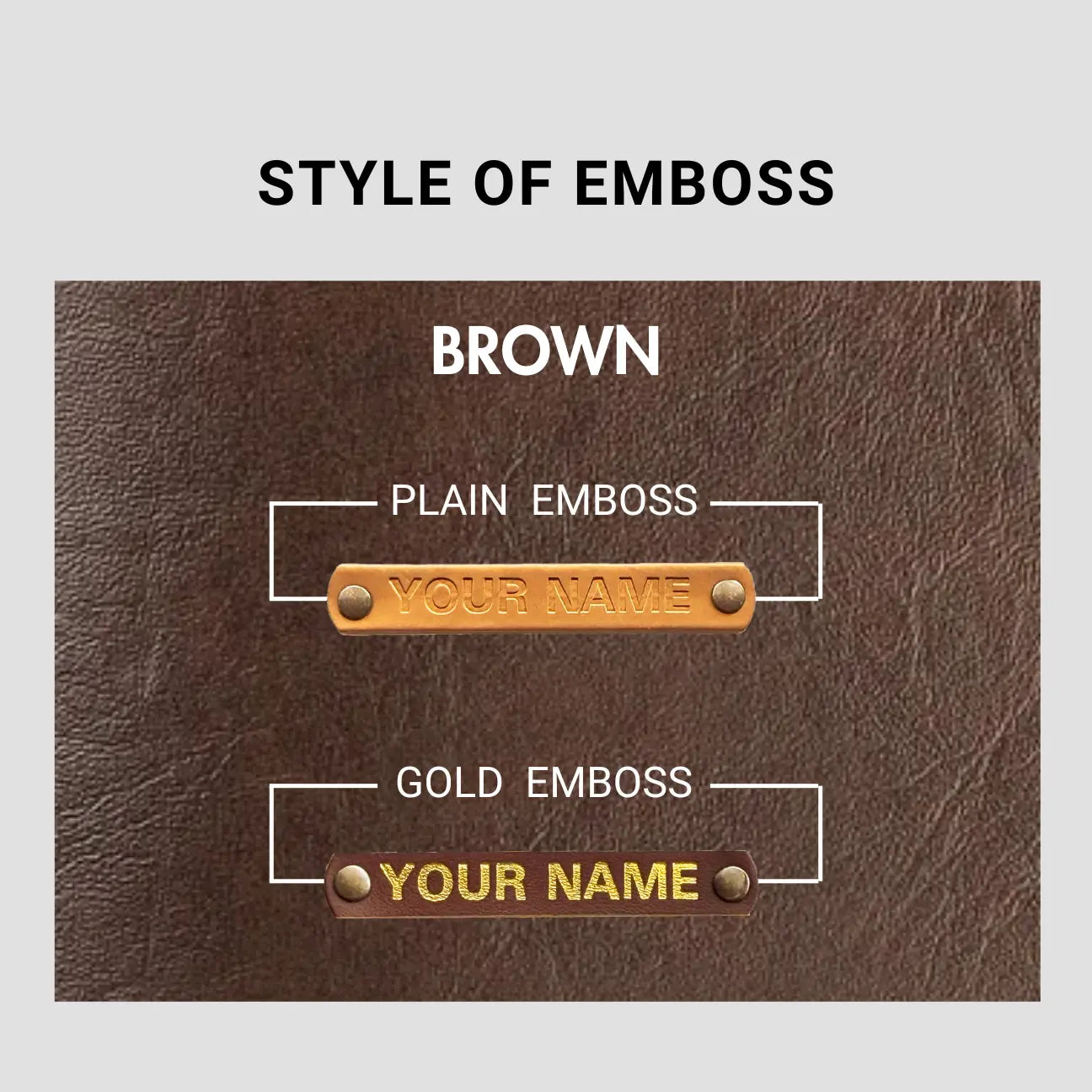 PERSONALISED PASSPORT COVER - BROWN