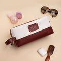 PERSONALISED TRAVEL POUCH - CANVAS - MAROON