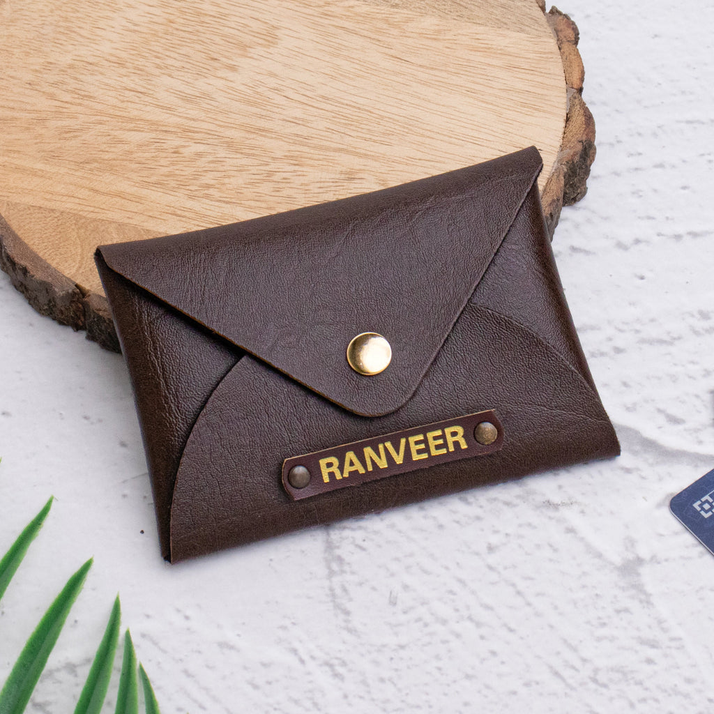 PERSONALISED CARDHOLDER - BROWN