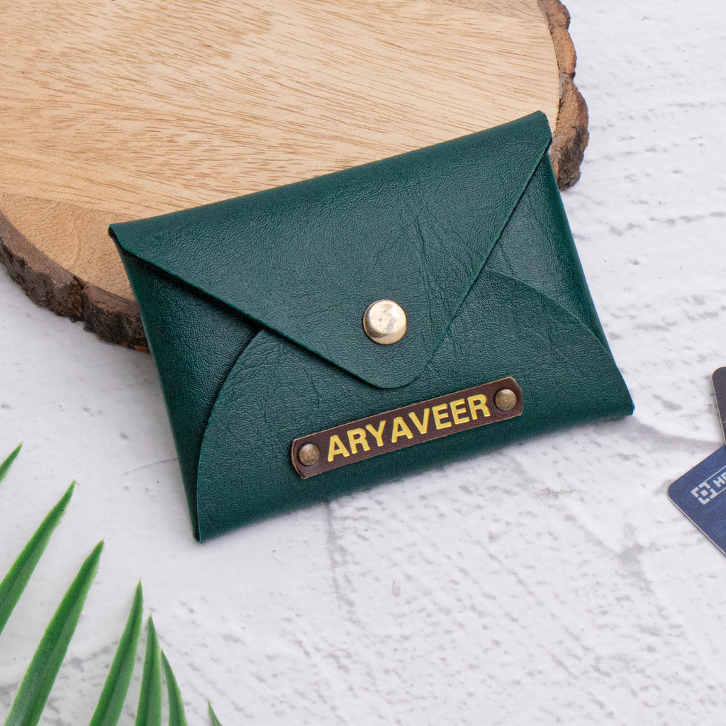 PERSONALISED CARDHOLDER - GREEN