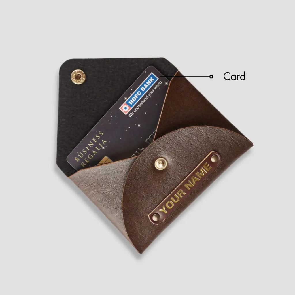 PERSONALISED CARDHOLDER - BROWN