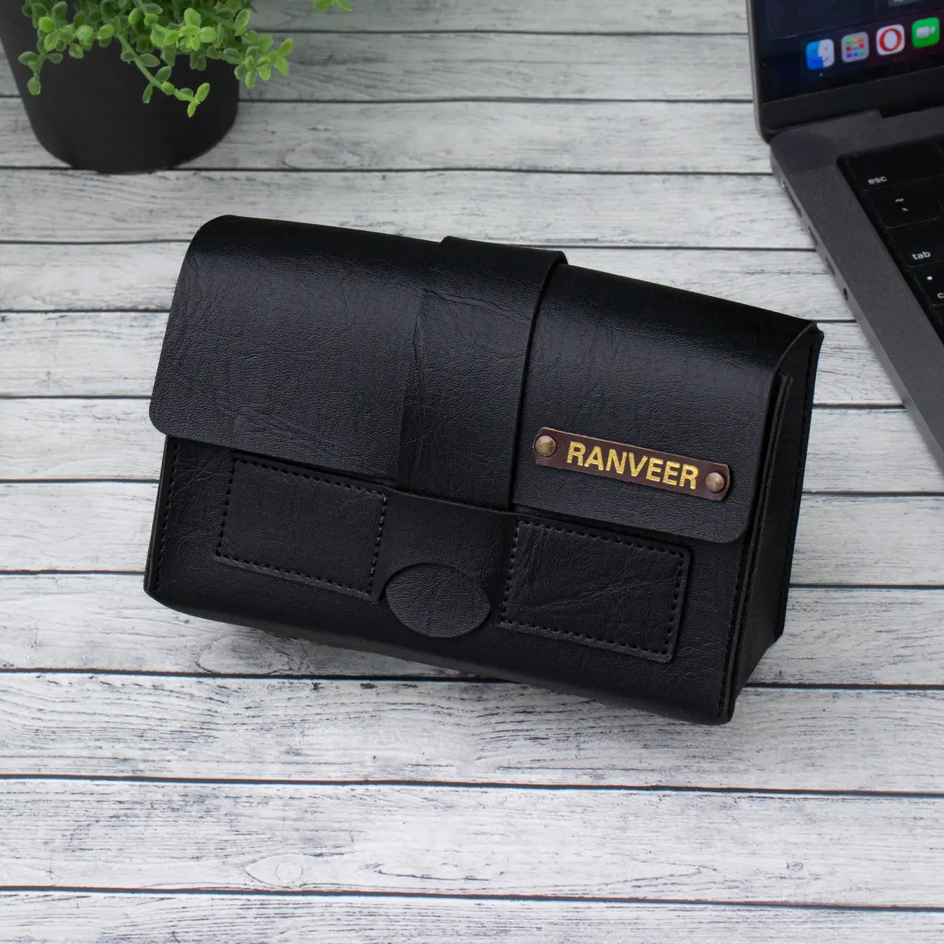 PERSONALISED CHARGER ORGANISER - BLACK