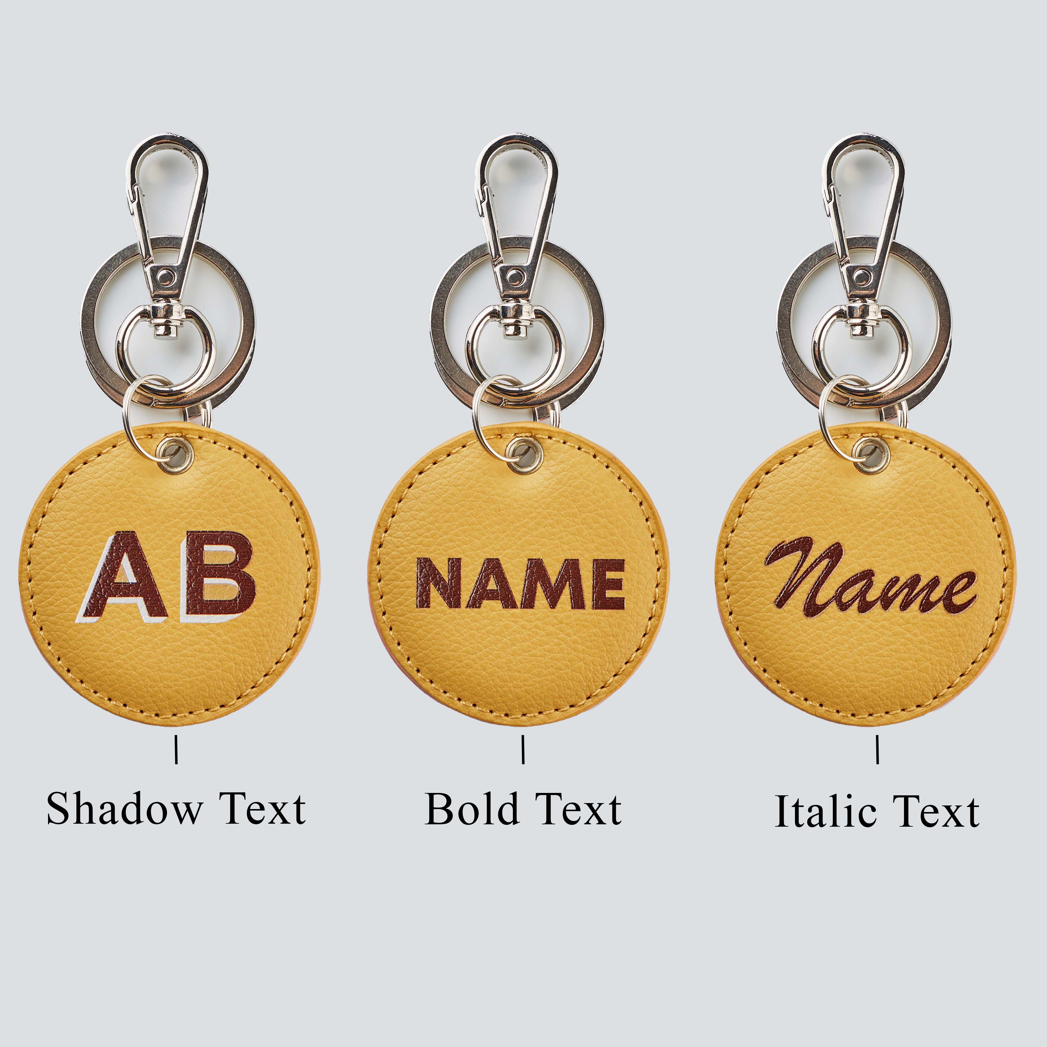 PERSONALISED CIRCLE KEYCHAIN - PRINTED