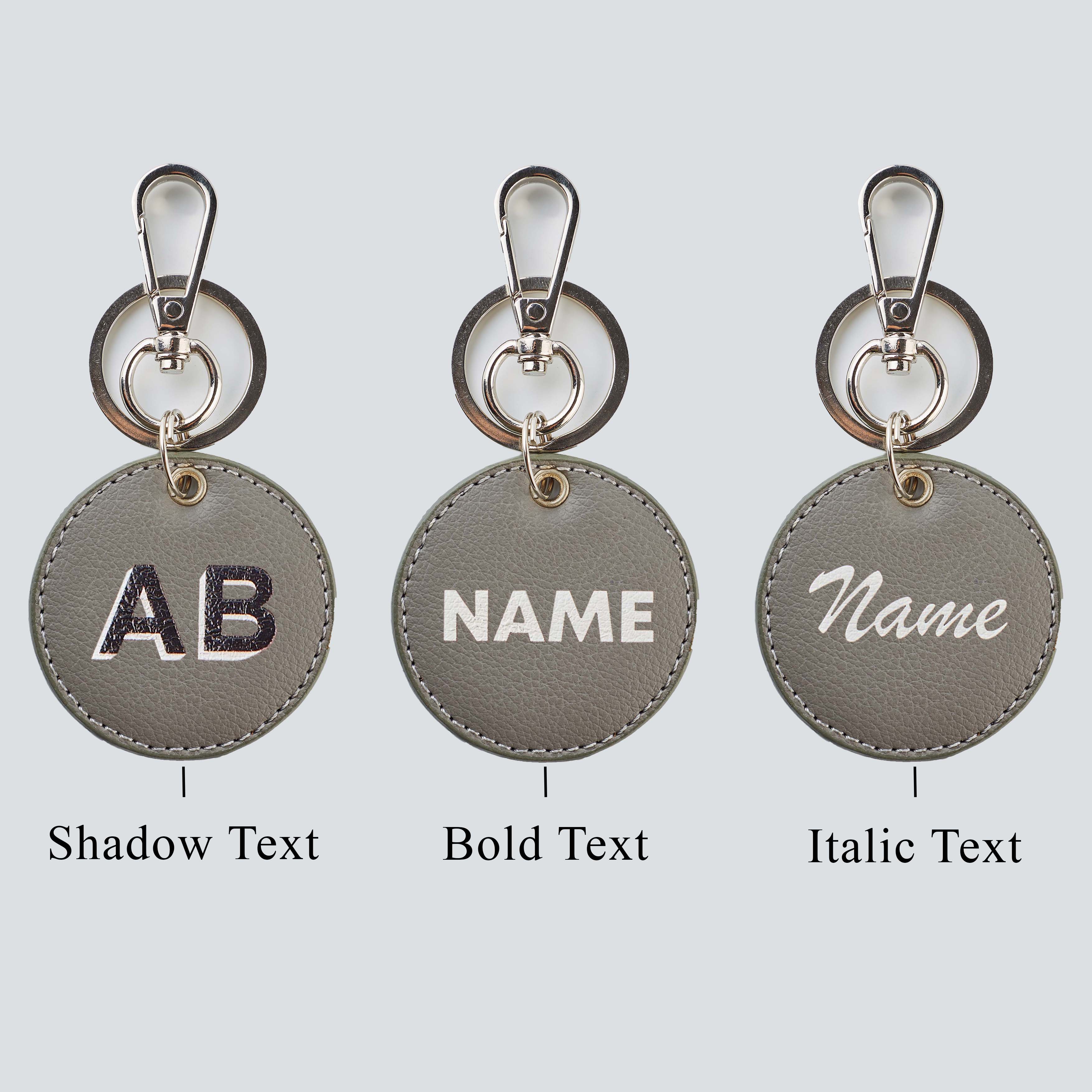 PERSONALISED CIRCLE KEYCHAIN - PRINTED