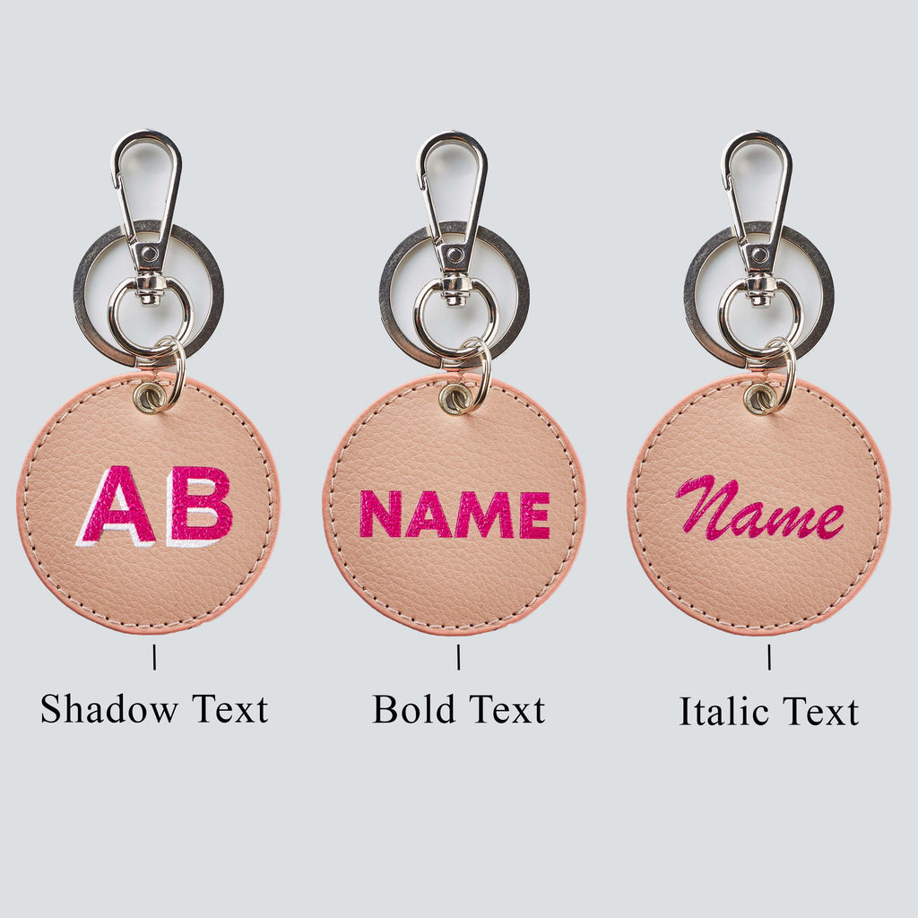 PERSONALISED CIRCLE KEYCHAIN - PRINTED