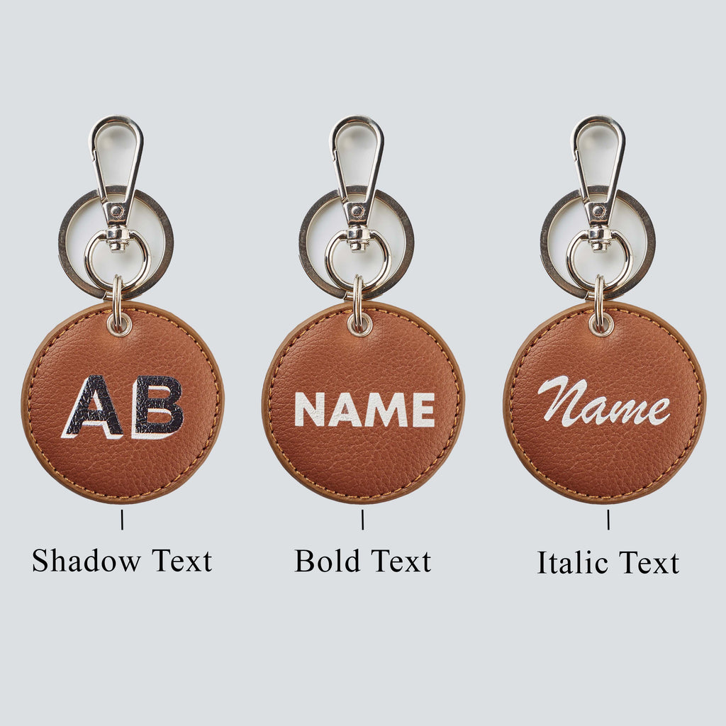 PERSONALISED CIRCLE KEYCHAIN - PRINTED