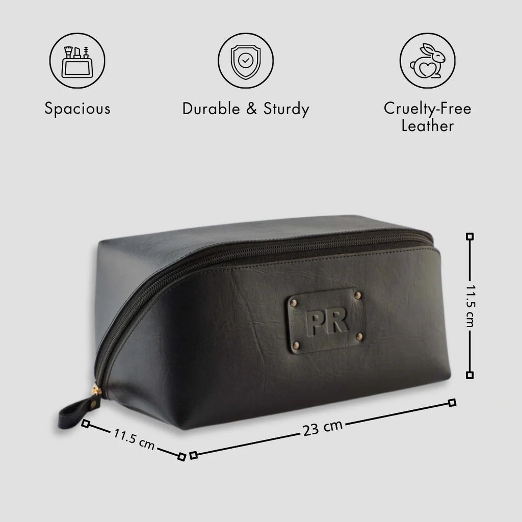 PERSONALISED DOPP KIT - BLACK