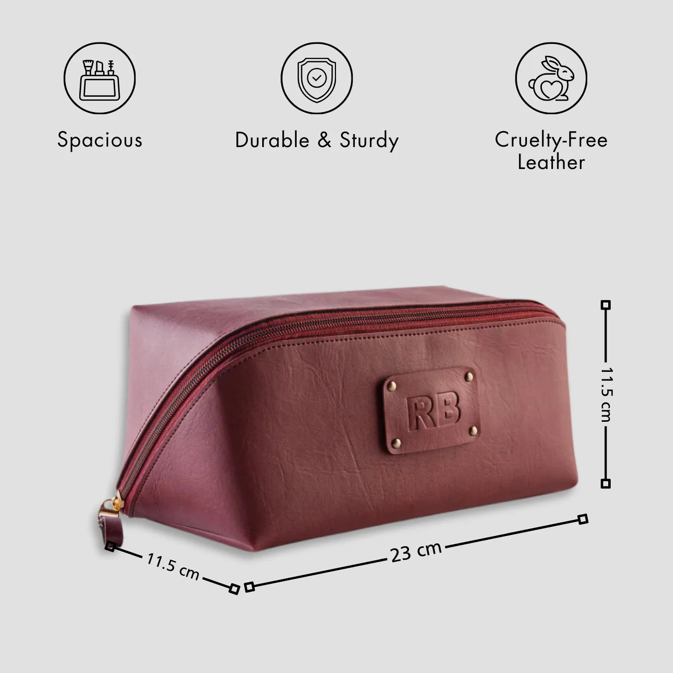 PERSONALISED DOPP KIT - MAROON