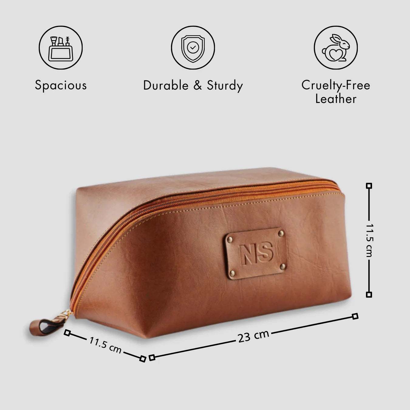 PERSONALISED DOPP KIT - TAN
