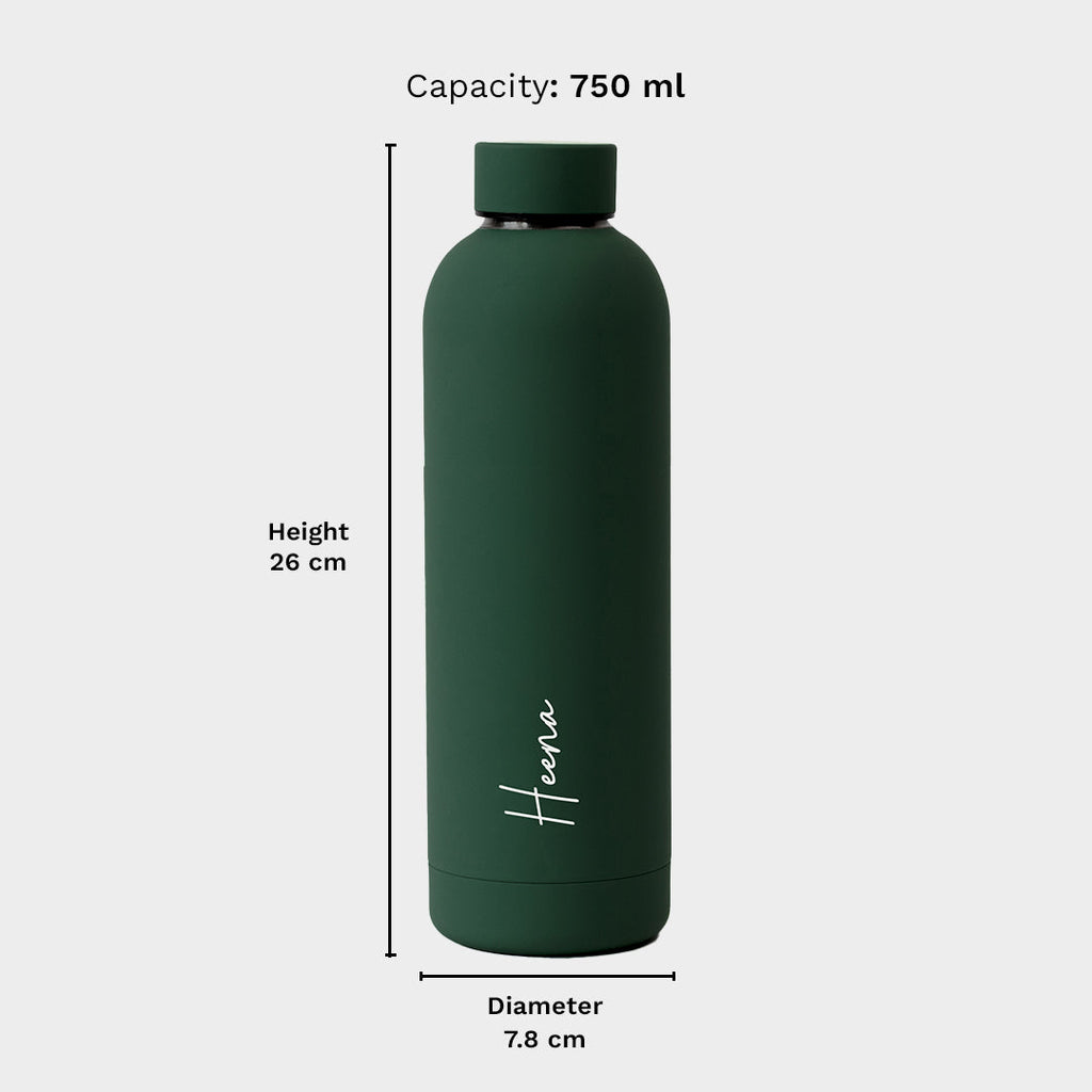Kookumber - Personalised Water Bottle - Fern Green