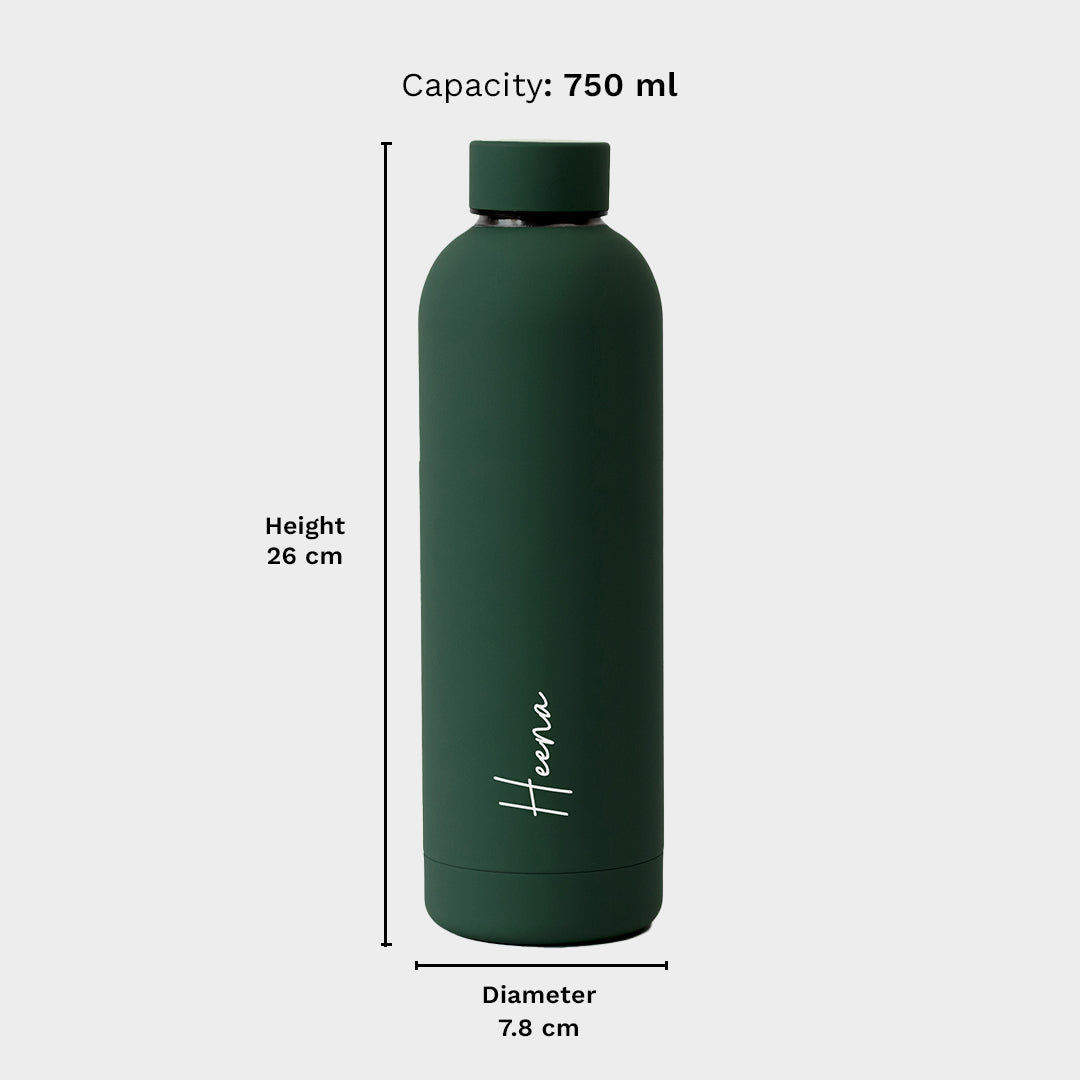 Kookumber - Personalised Water Bottle - Fern Green
