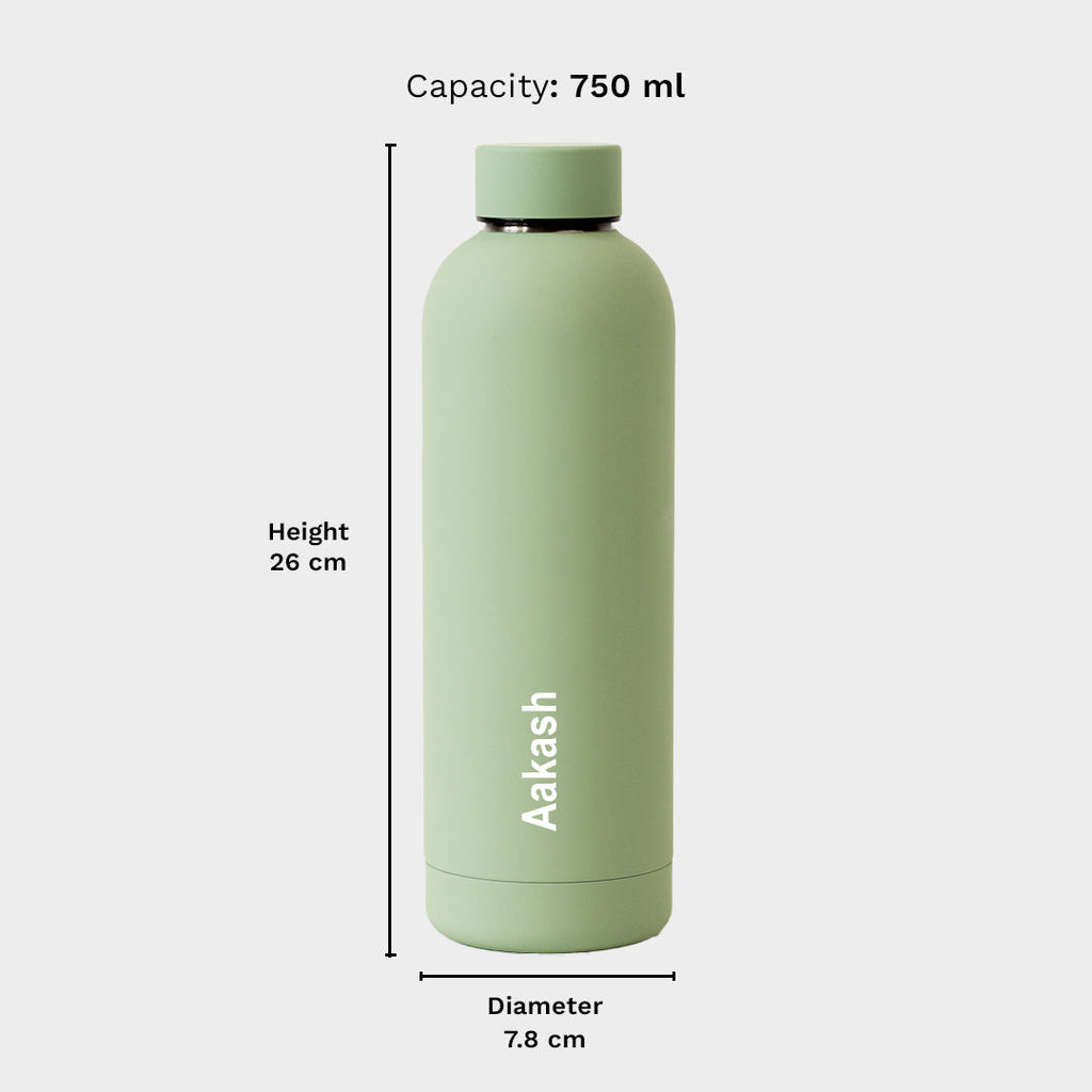 Kookumber - Personalised Water Bottle - Sage Green