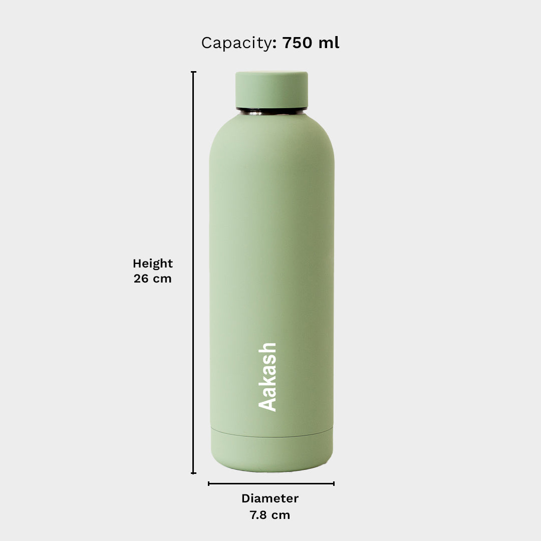 Kookumber - Personalised Water Bottle - Sage Green