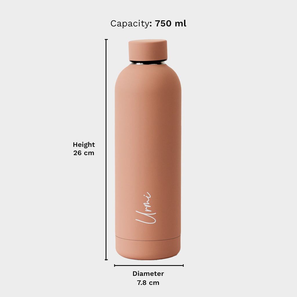 Kookumber - Personalised Water Bottle - Warm Peach
