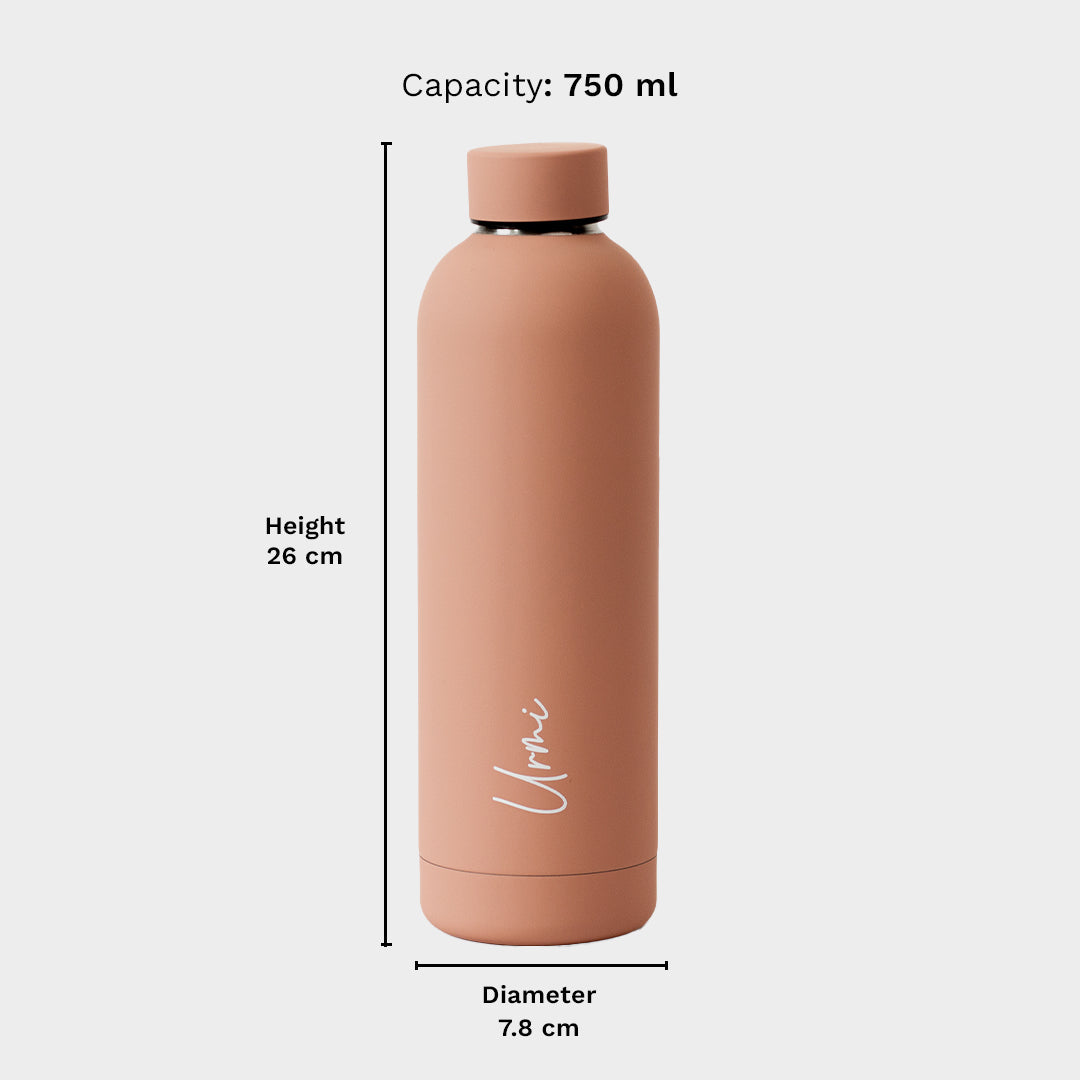 Kookumber - Personalised Water Bottle - Warm Peach