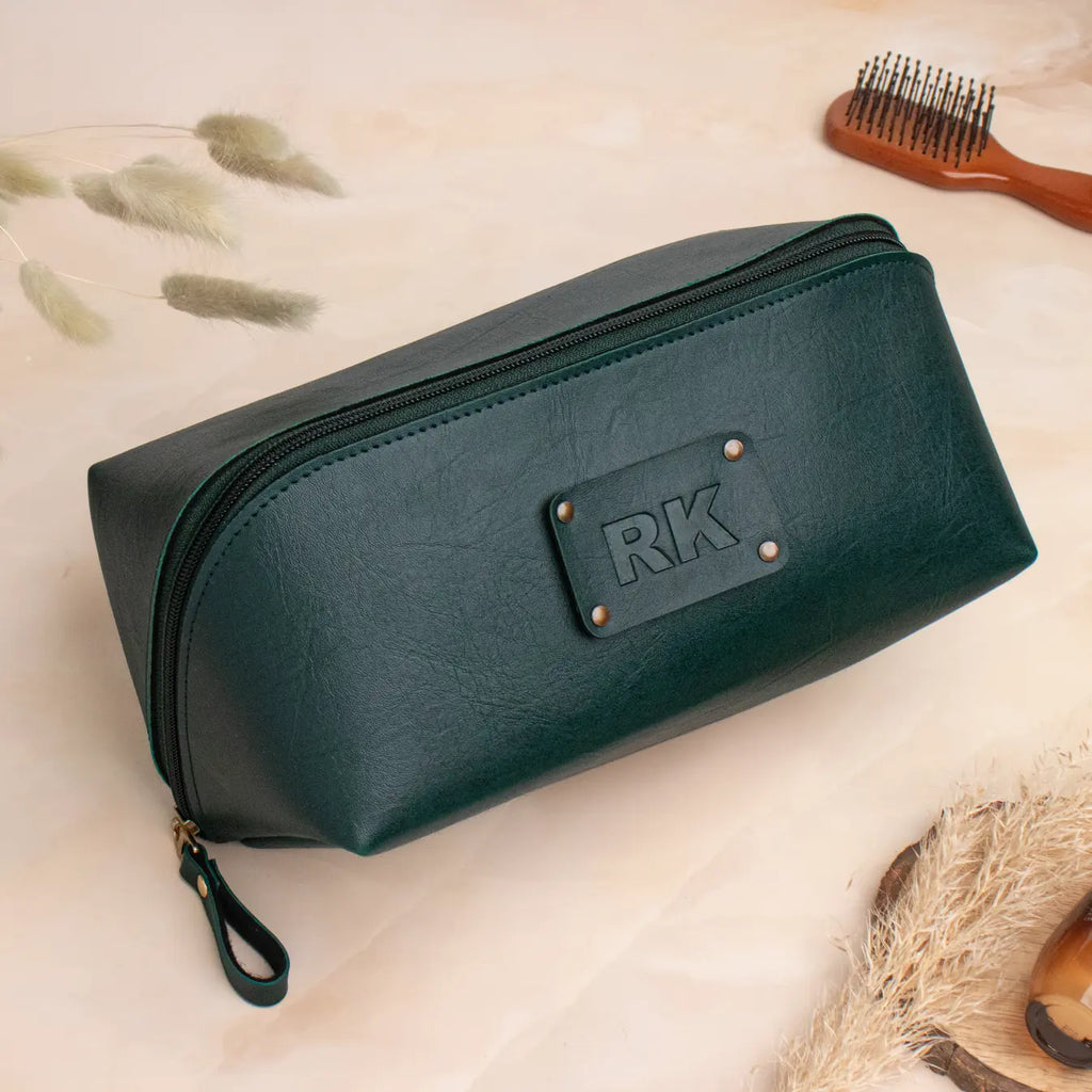 PERSONALISED DOPP KIT - GREEN
