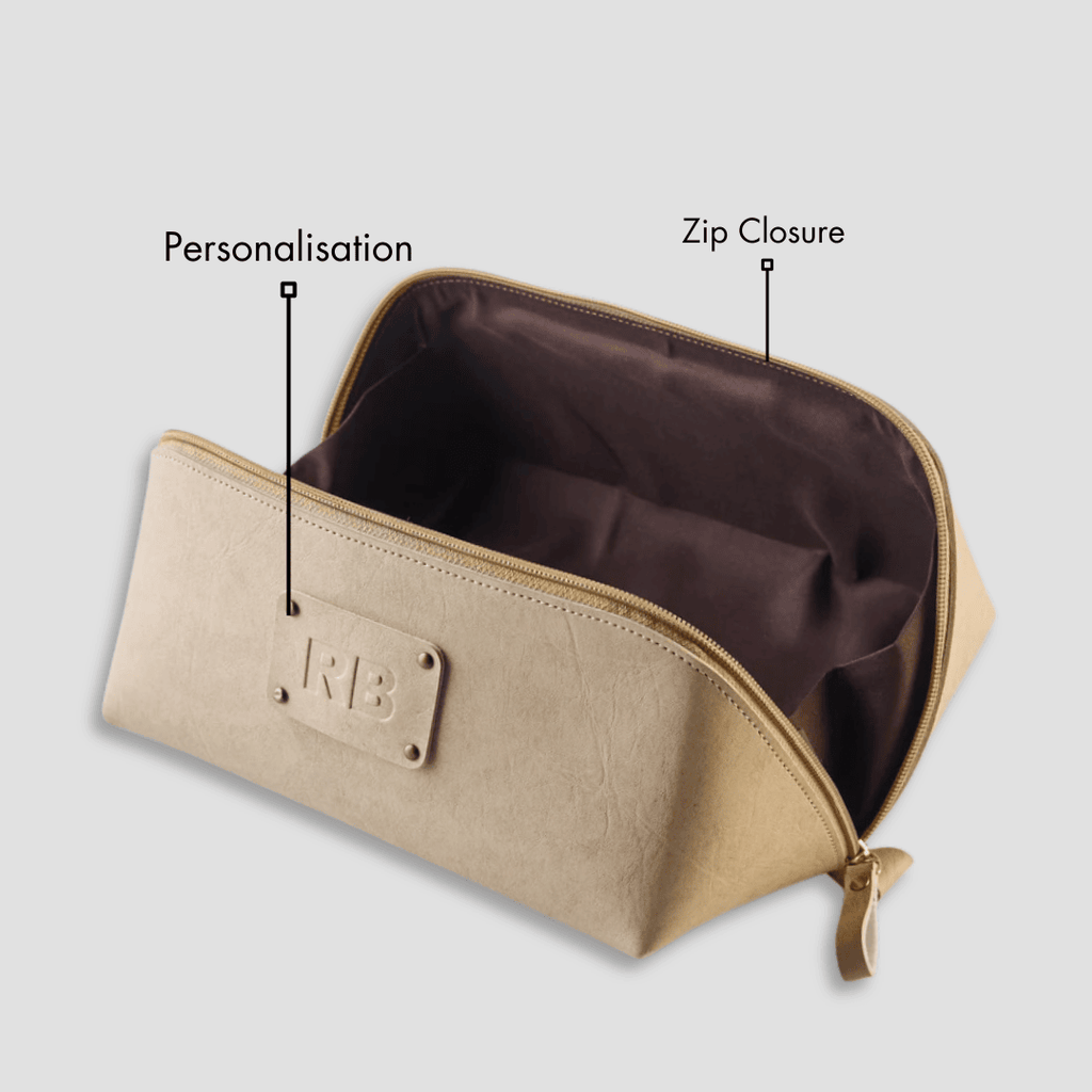 PERSONALISED DOPP KIT - BEIGE
