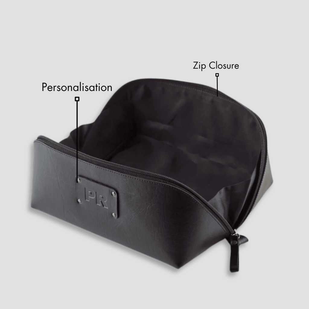 PERSONALISED DOPP KIT - BLACK