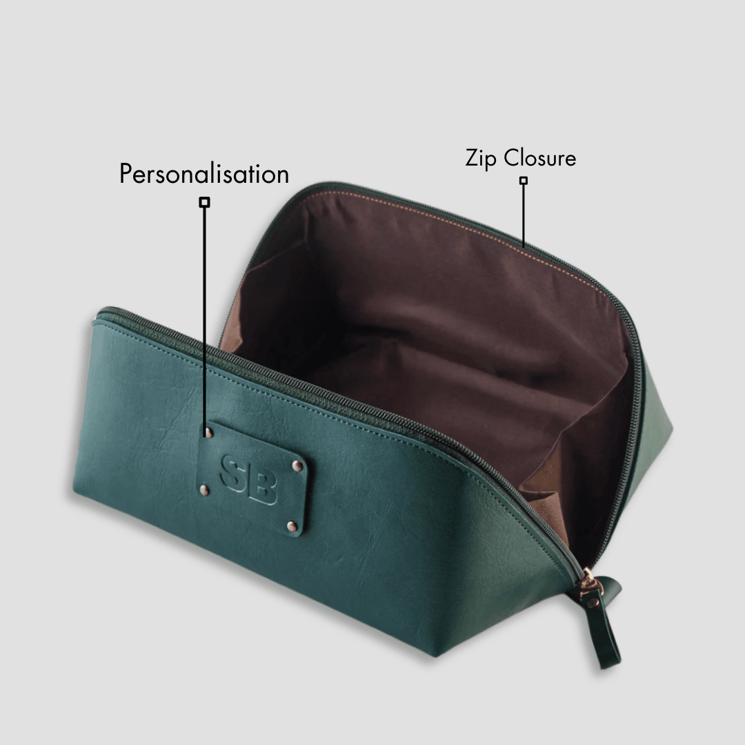 PERSONALISED DOPP KIT - GREEN