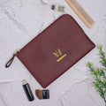PERSONALISED FLAT POUCH - MAROON