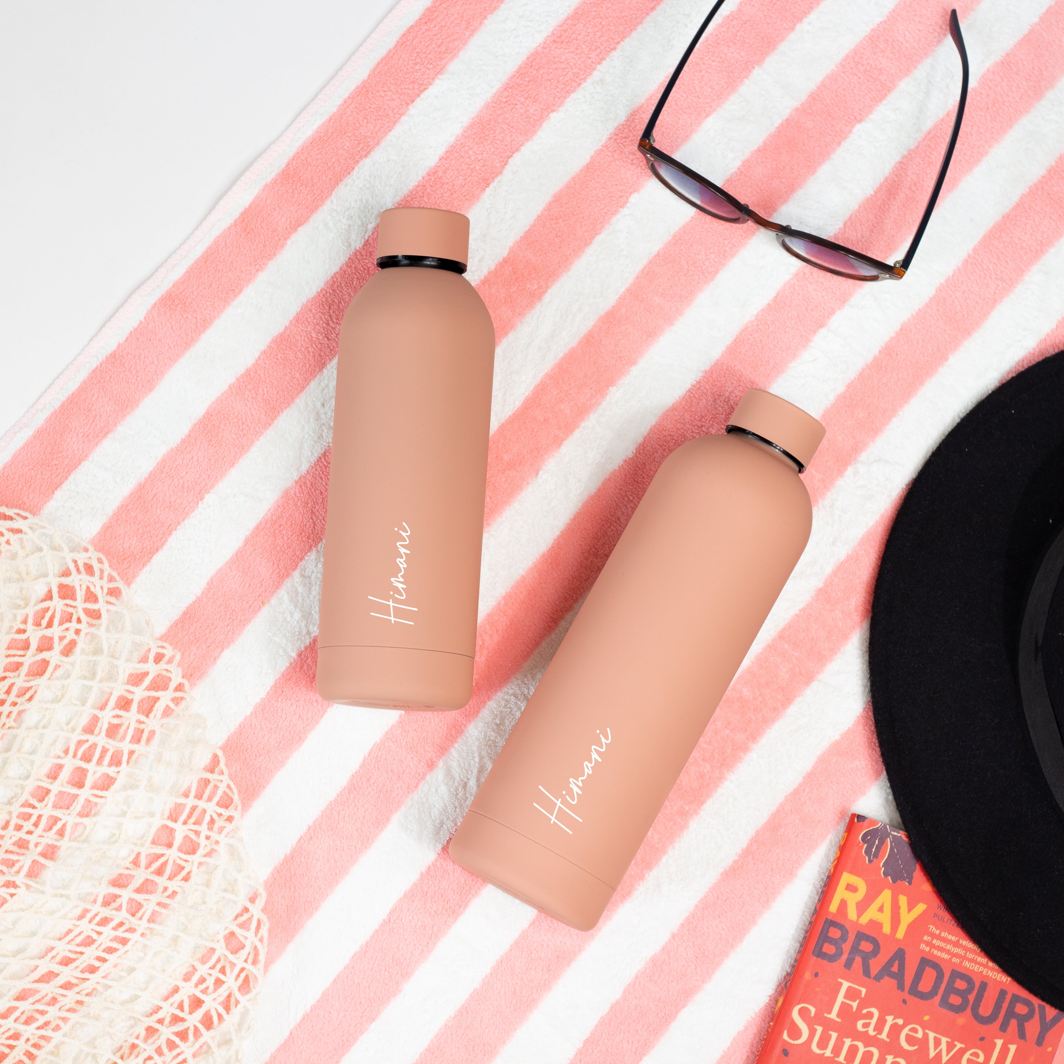 Kookumber - Personalised Water Bottle - Warm Peach