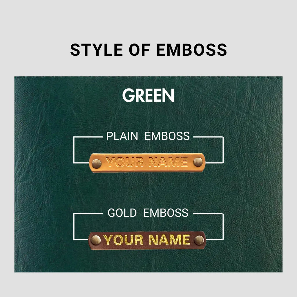 PERSONALISED MINI TRAVEL WALLET - GREEN