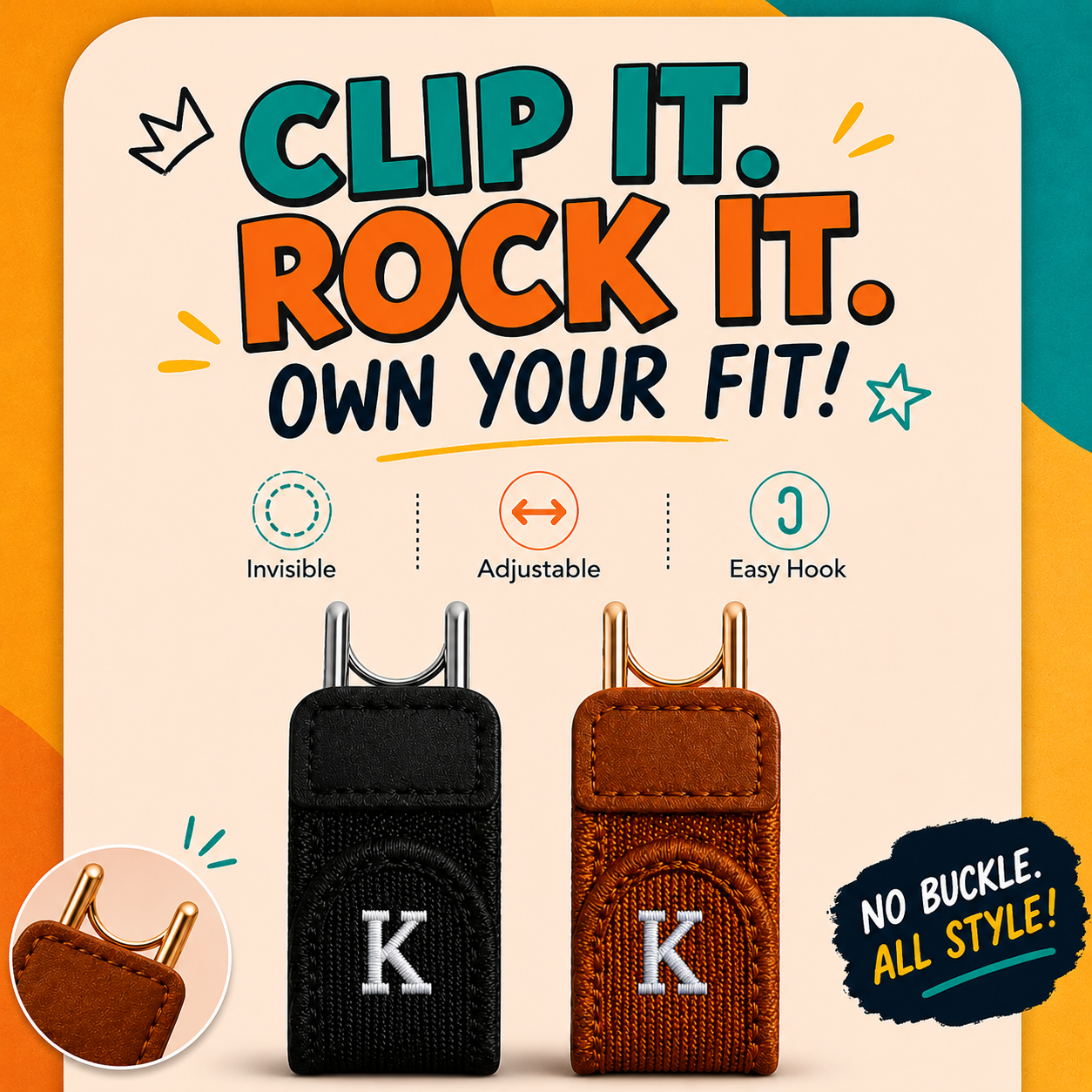 Kookumber® Invisible No Buckle Belt for Men & Women