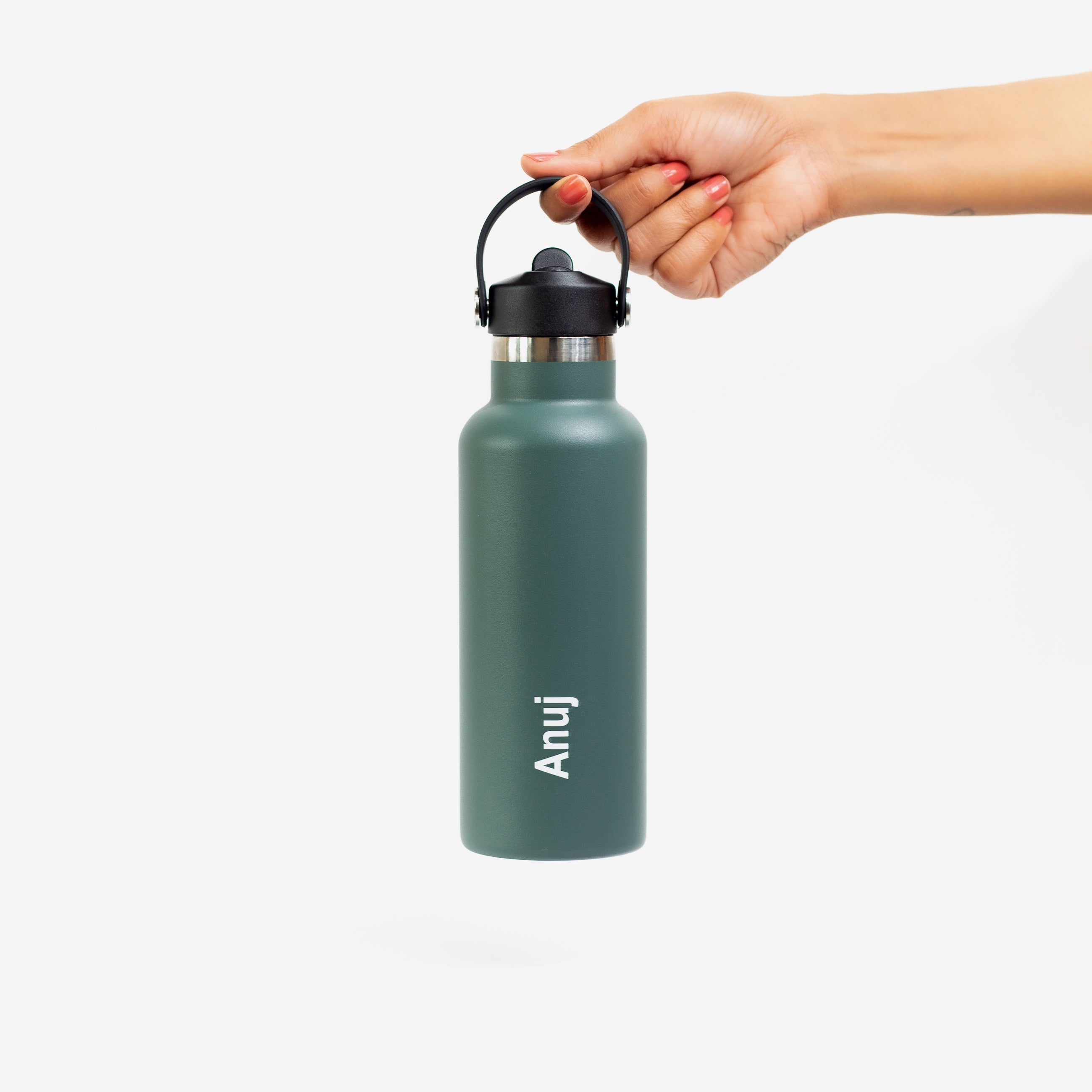 Kookumber Plus- Personalised Sipper Water Bottle - Military Green