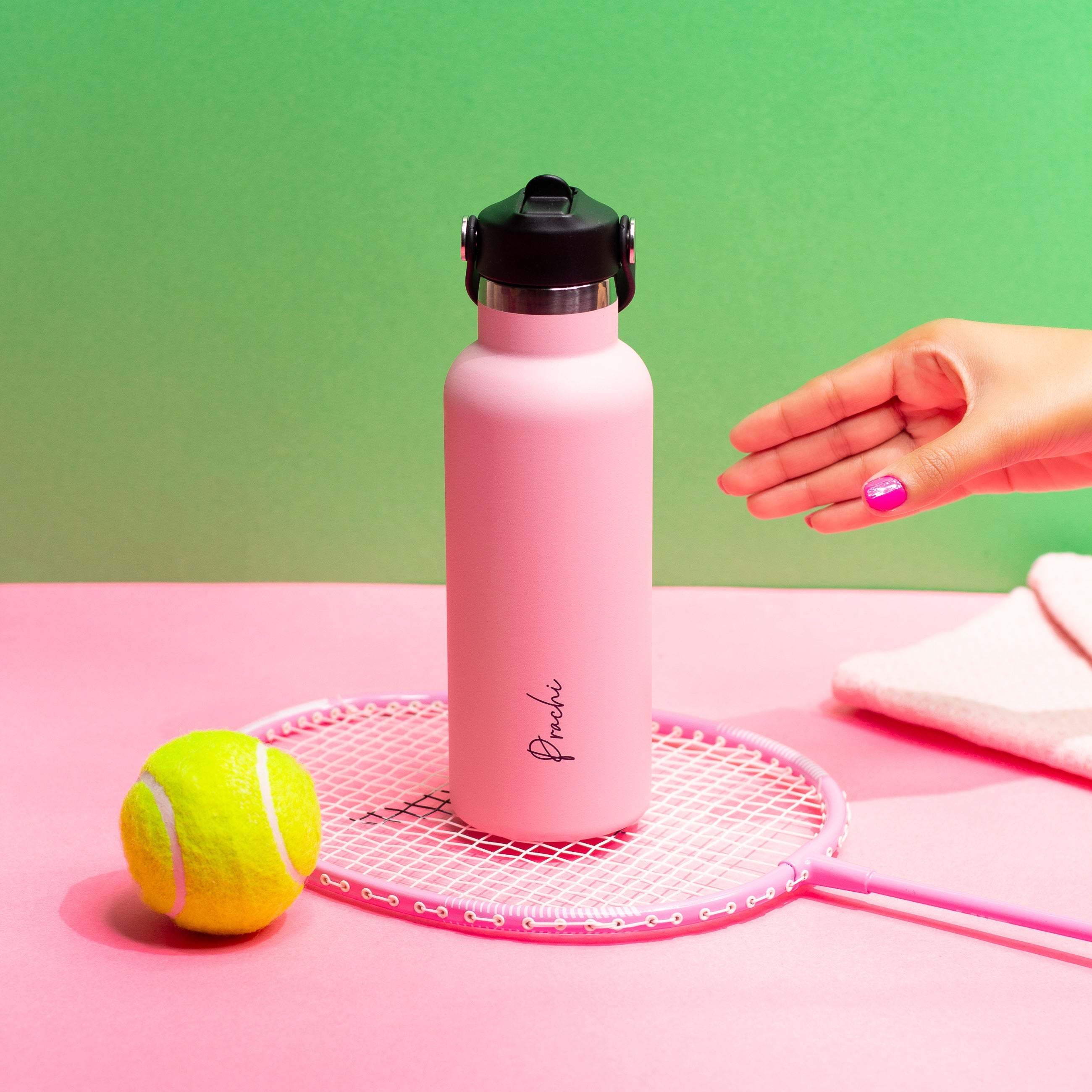 Kookumber Plus- Personalised Sipper Water Bottle - Pink