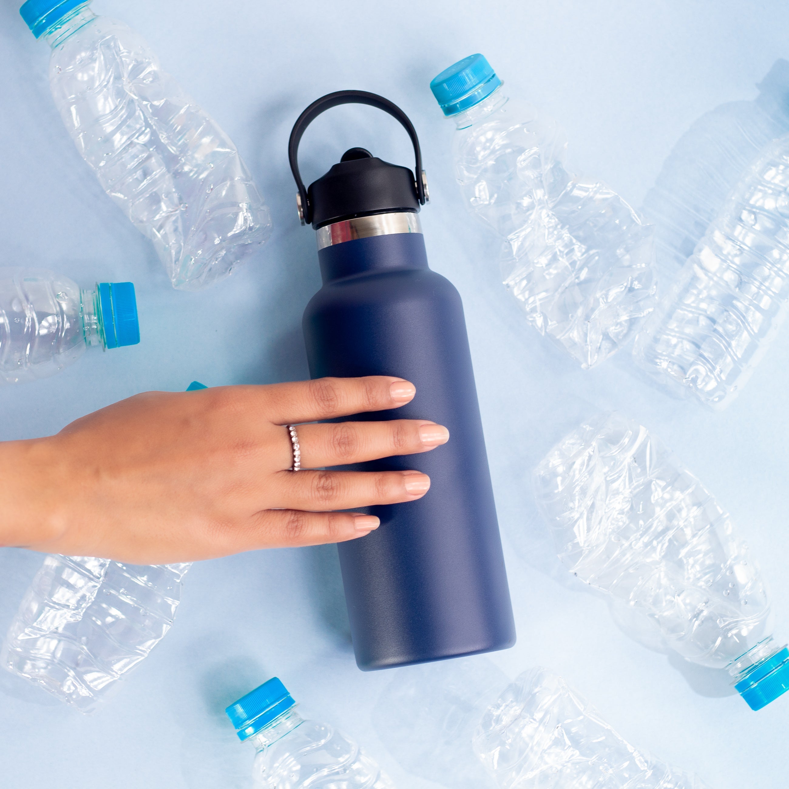 Kookumber Plus- Personalised Sipper Water Bottle - Blue