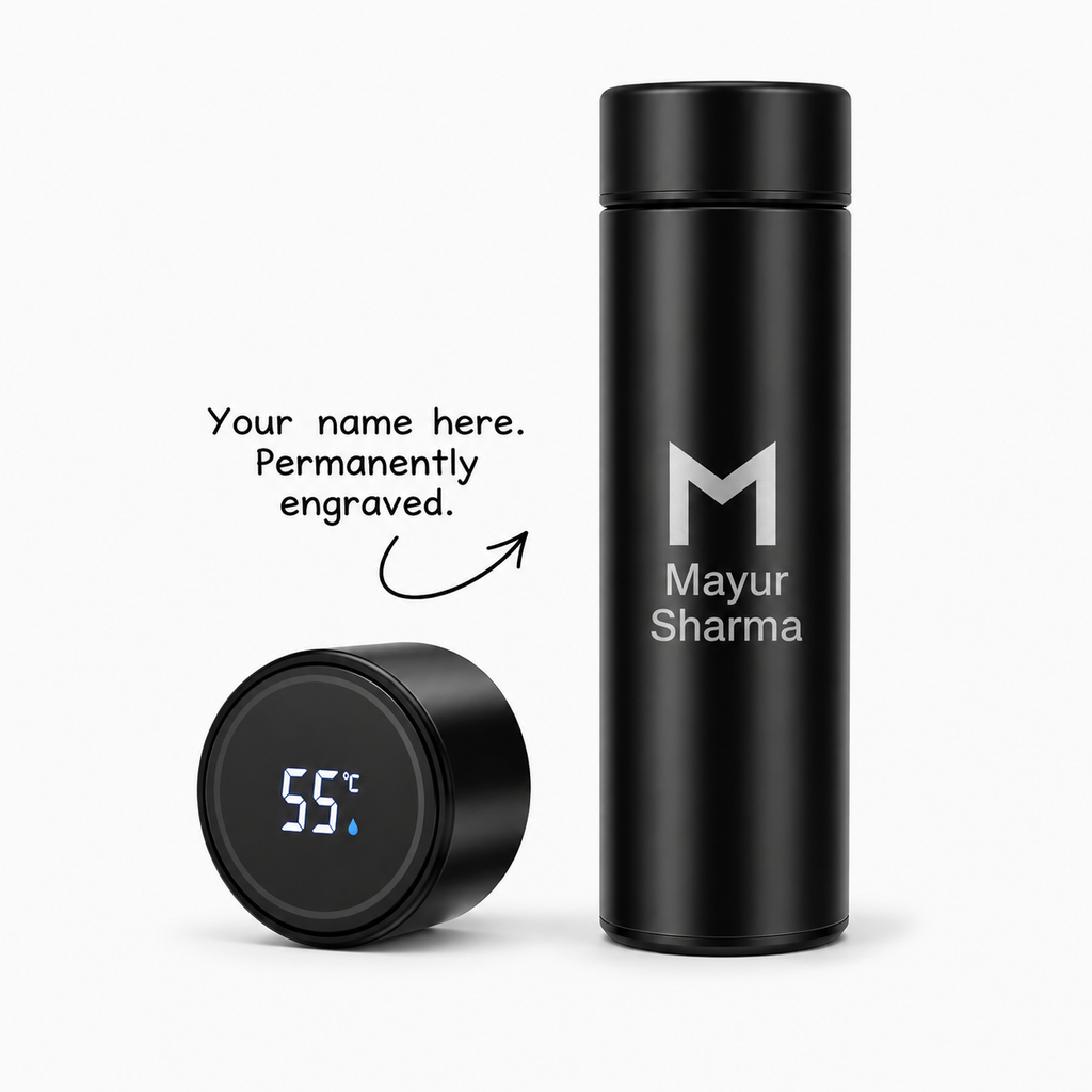 Personalised  Initial & Name Temperature Bottle (Hot & Cold Temperature Flask)