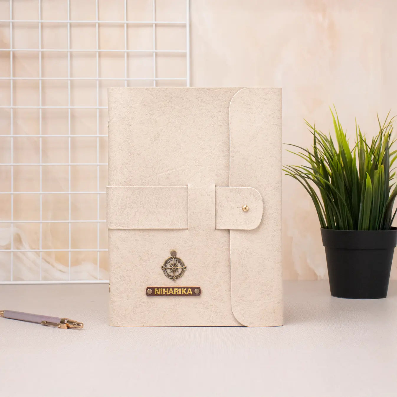 PERSONALISED DIARY - BEIGE