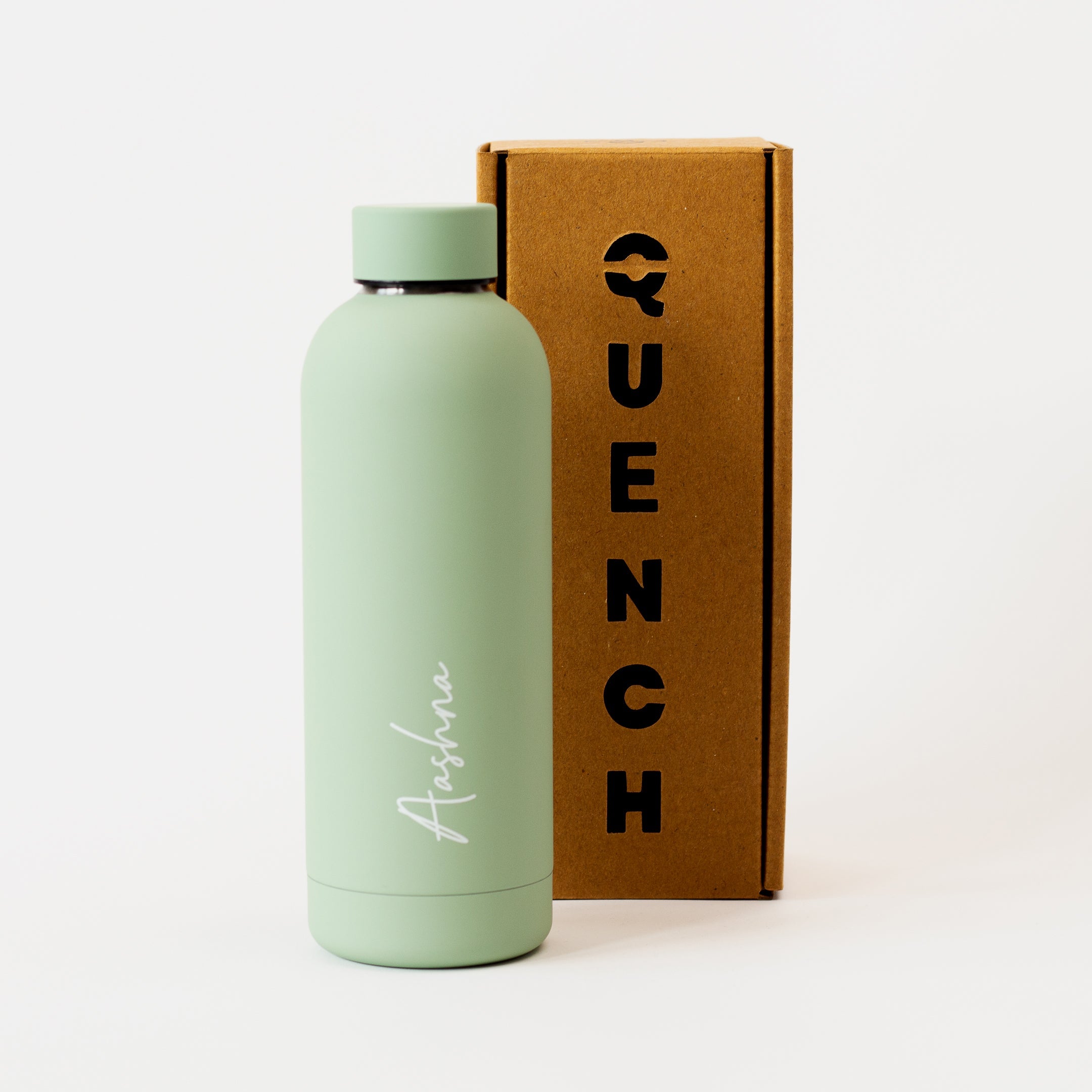 Kookumber - Personalised Water Bottle - Sage Green